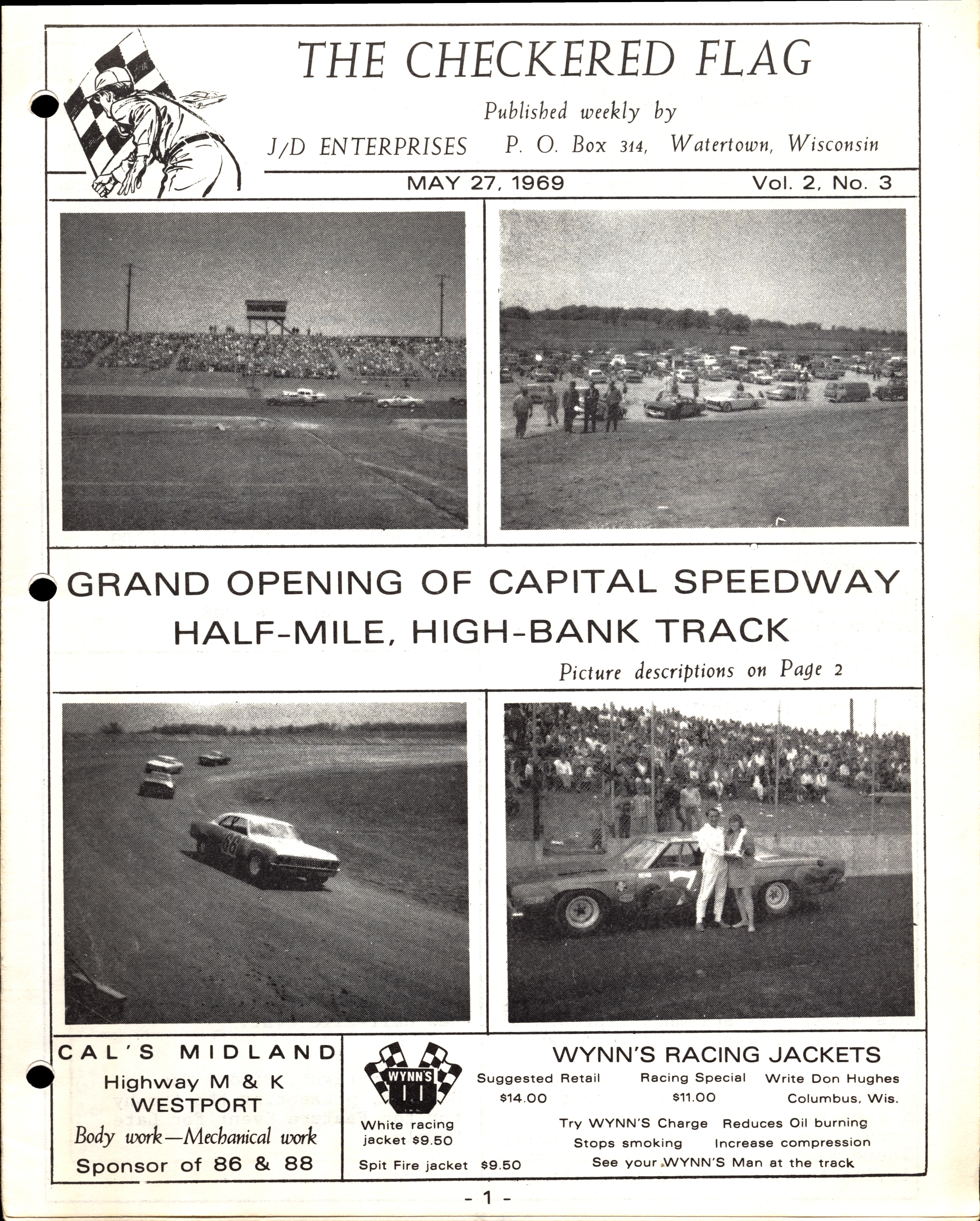 Checkered Flag Racing News Checkered Flag Racing News - 1969-05-27