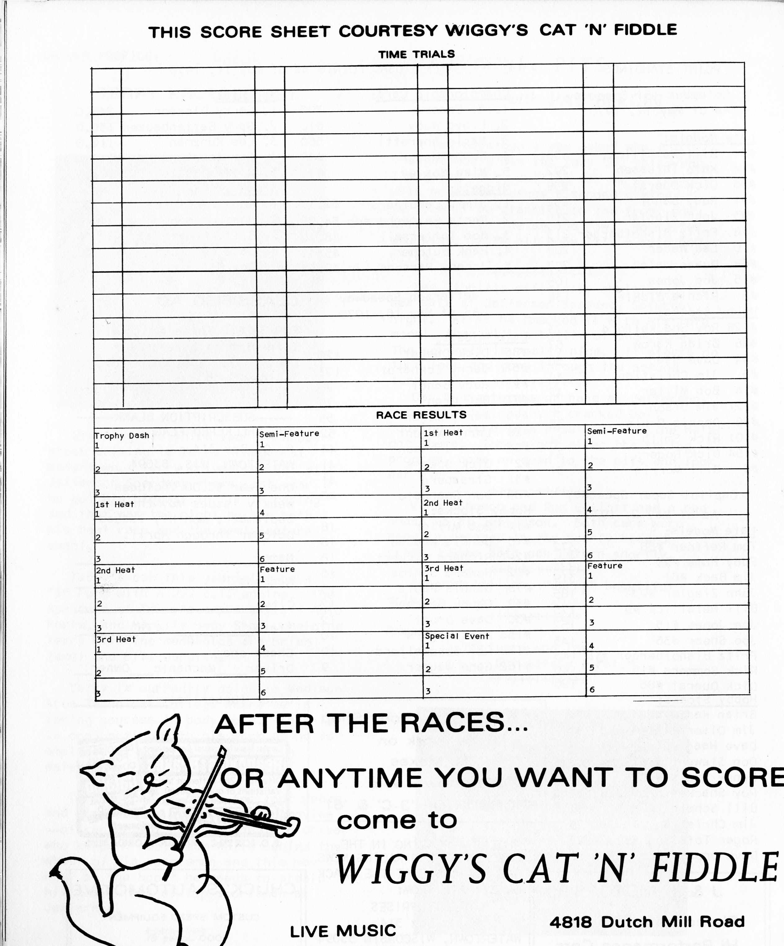 Checkered Flag Racing News May 21, 1970 back cover