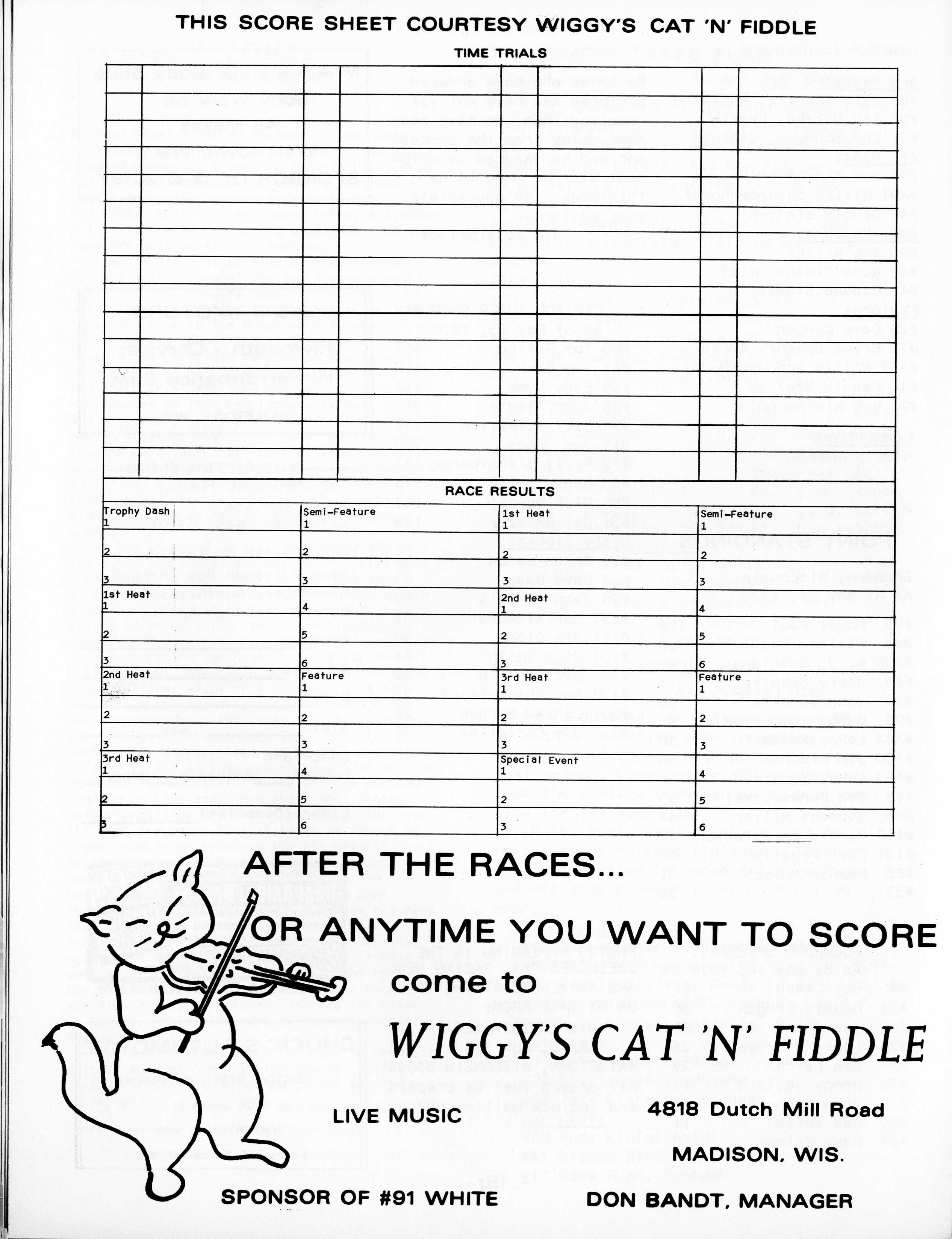 Checkered Flag Racing News May 28, 1970 back cover