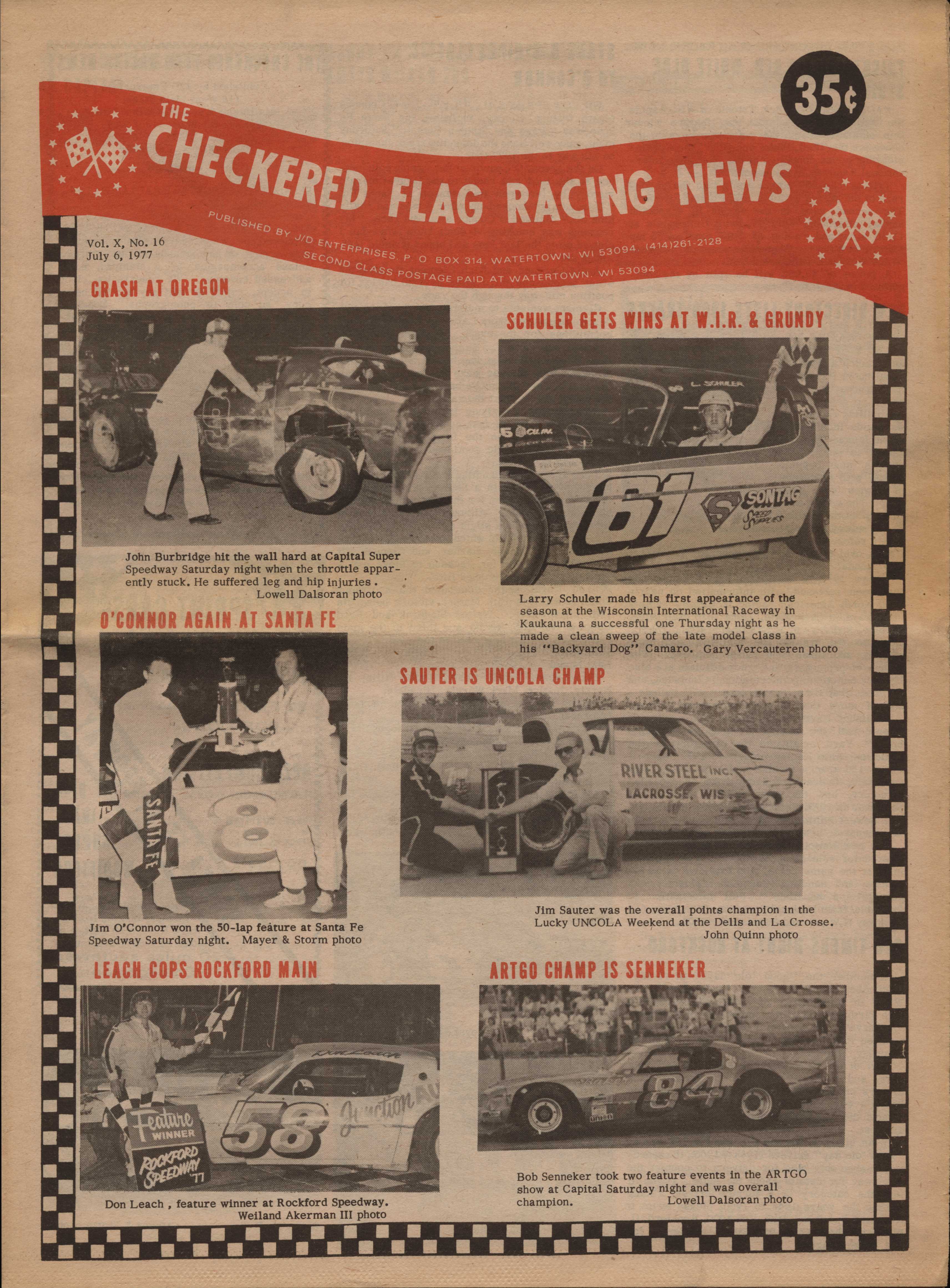 The Checkered Flag Racing News Page 1
