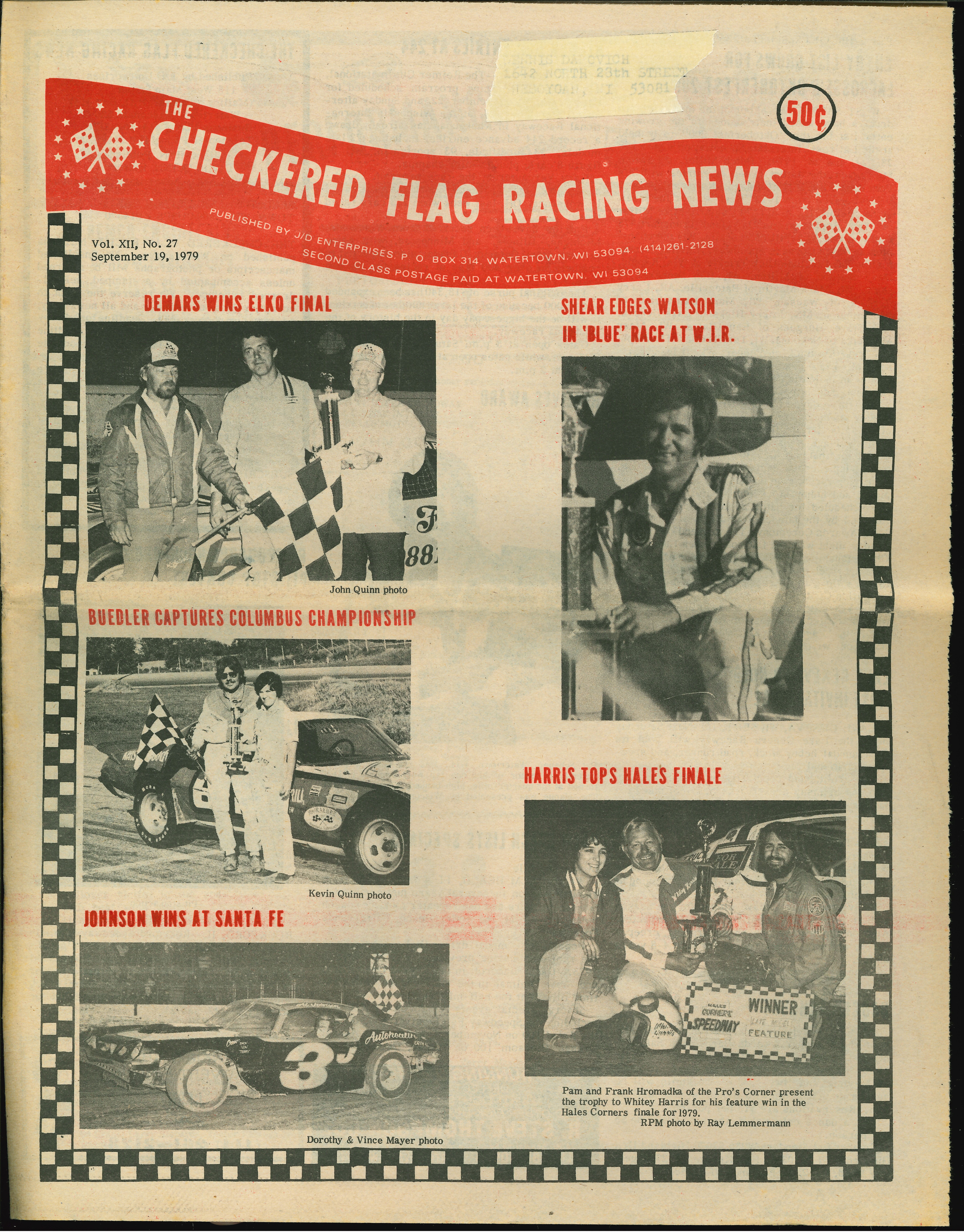 Checkered Flag Racing News September 19, 1979