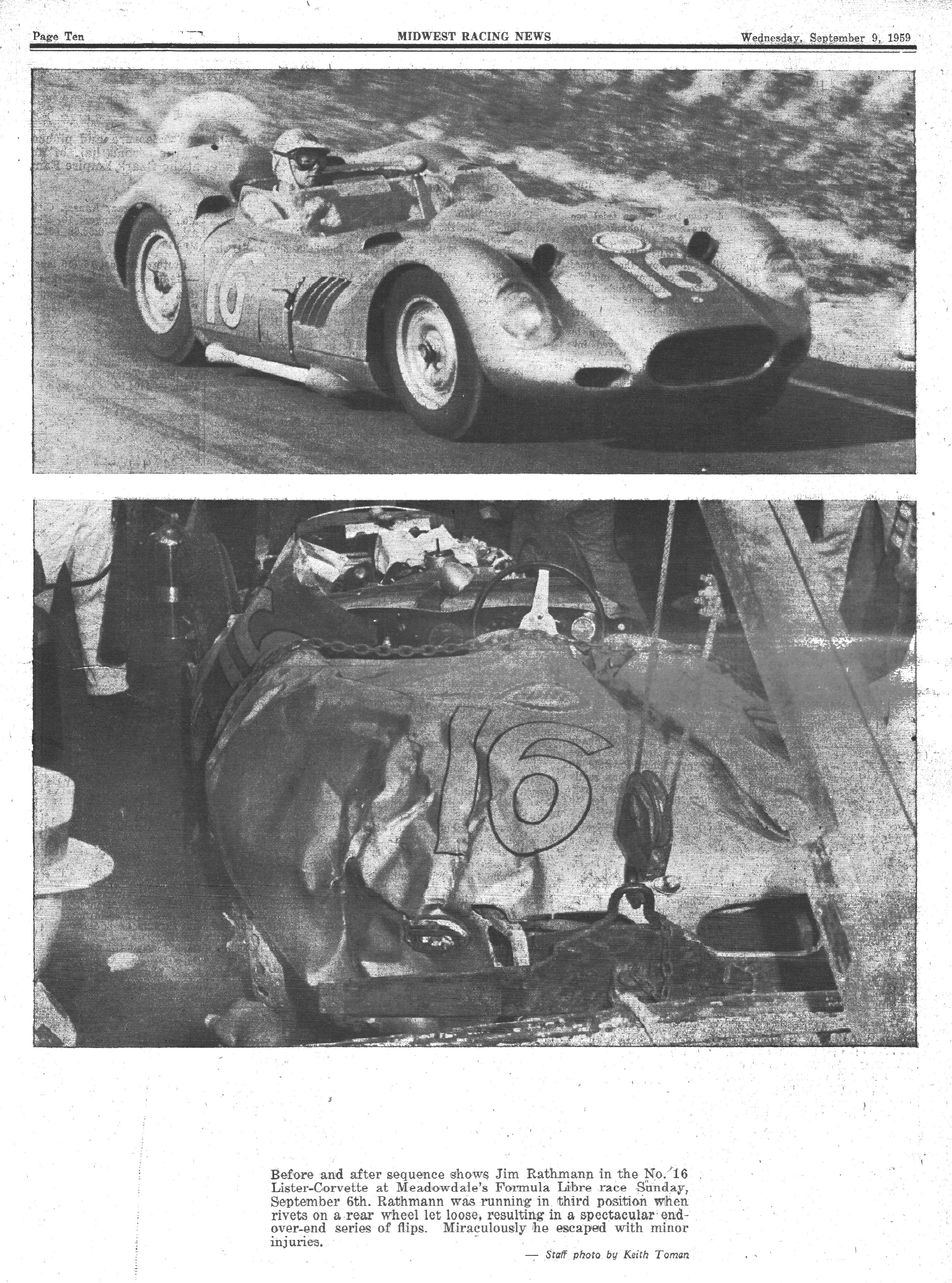 Midwest Racing News September 9, 1959 back cover