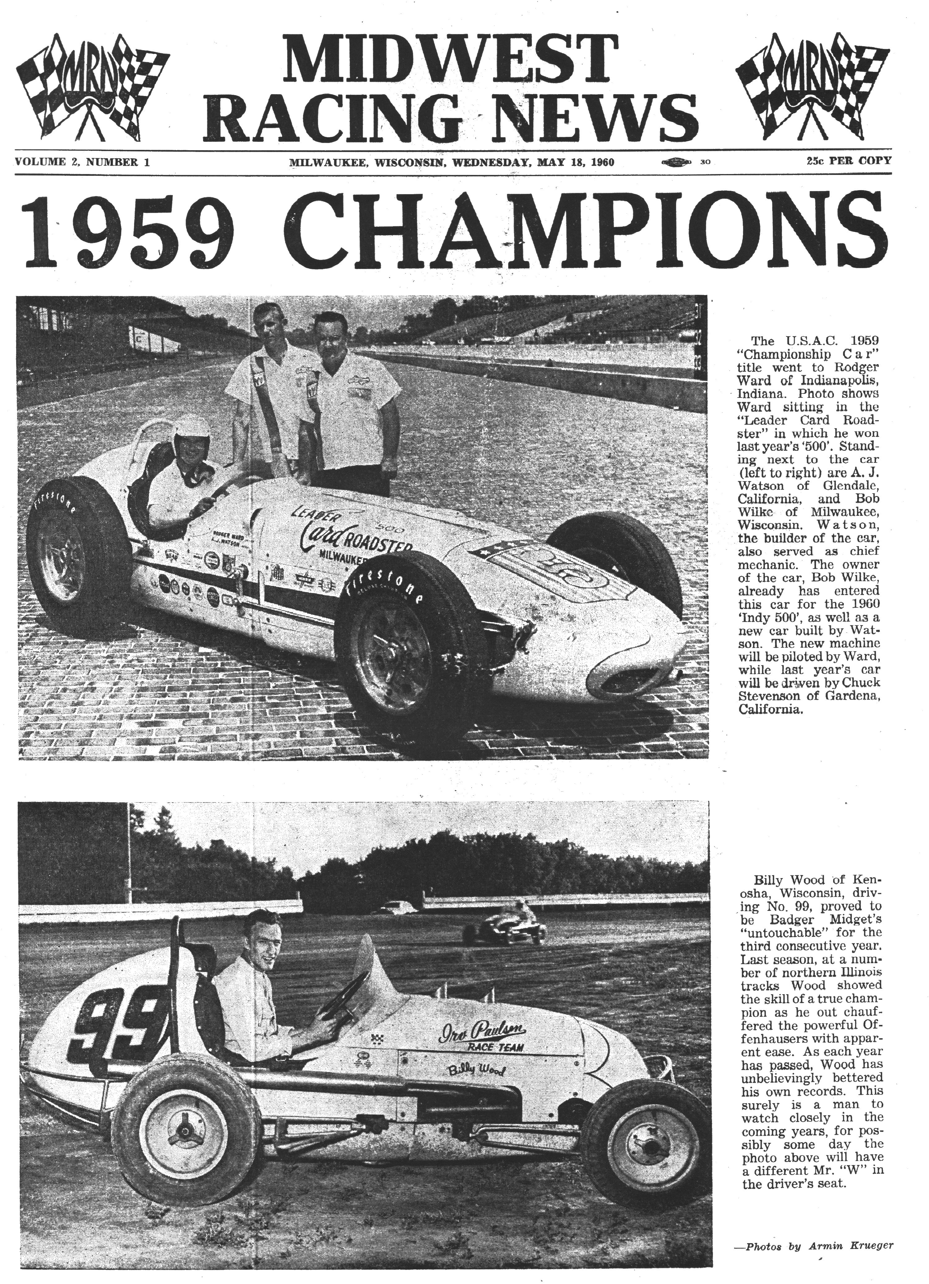 Midwest Racing News Midwest Racing News - 1960-05-18