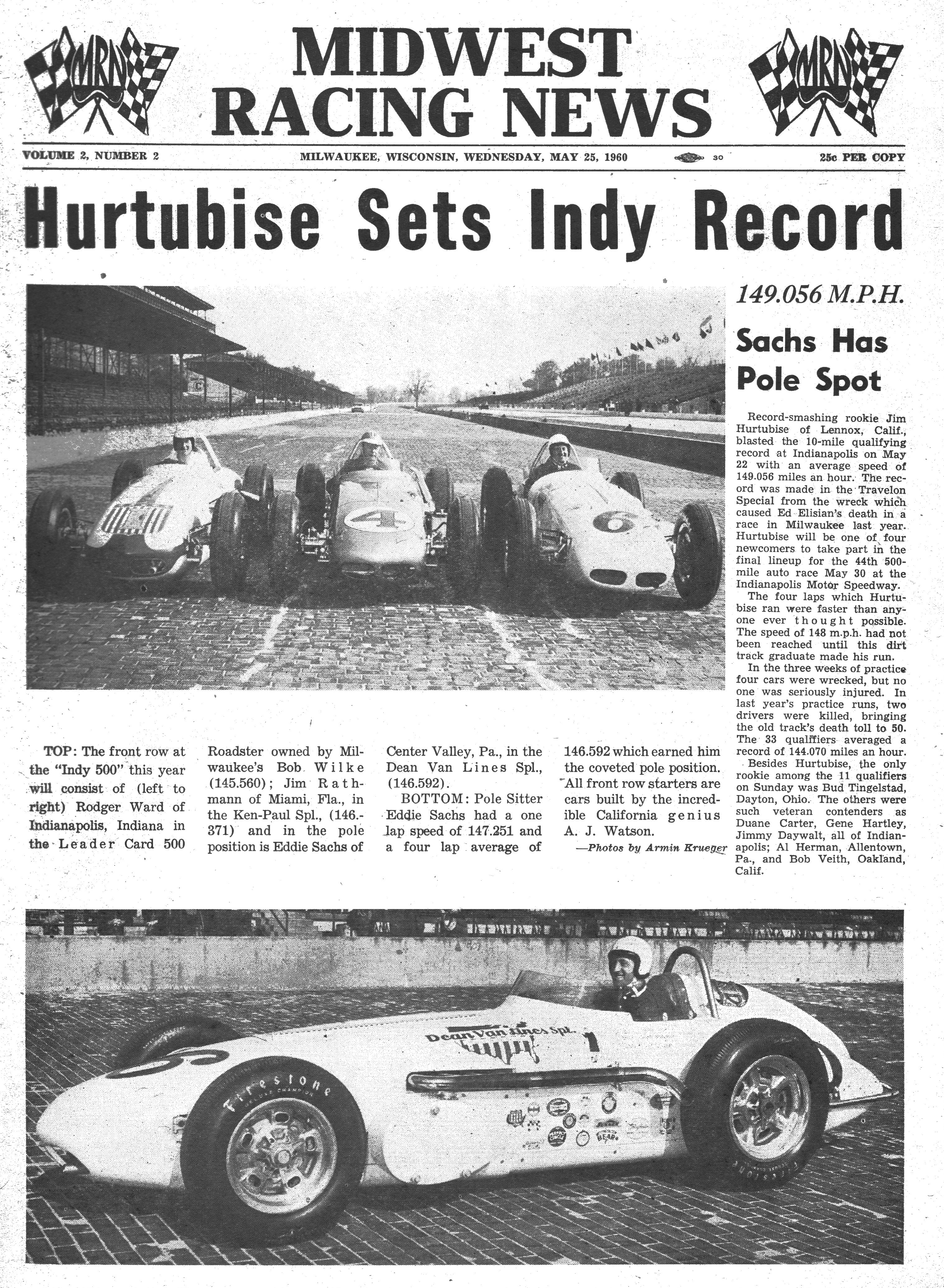 Midwest Racing News Midwest Racing News - 1960-05-25
