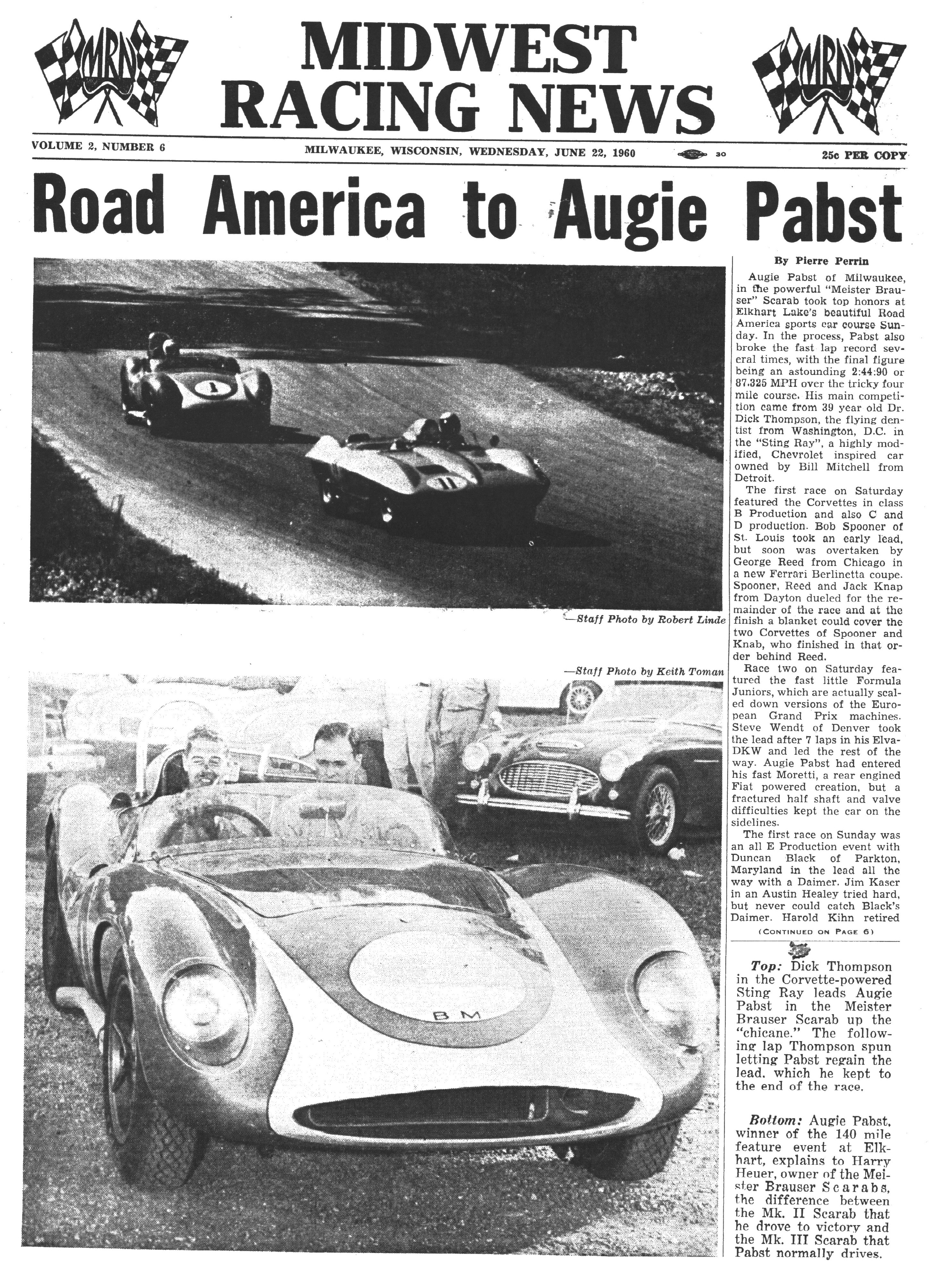 Midwest Racing News Midwest Racing News - 1960-06-22