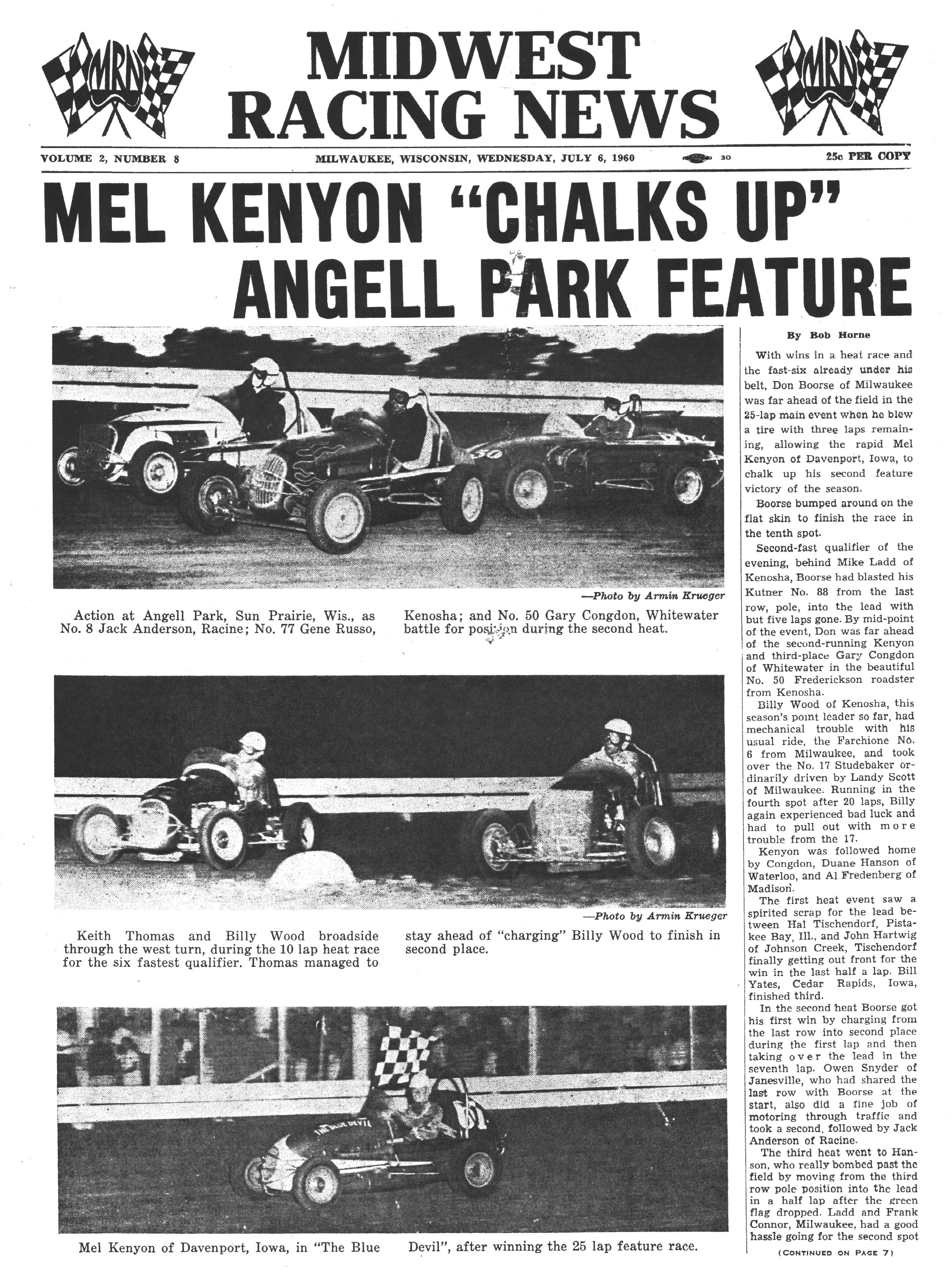 Midwest Racing News Midwest Racing News - 1960-07-06