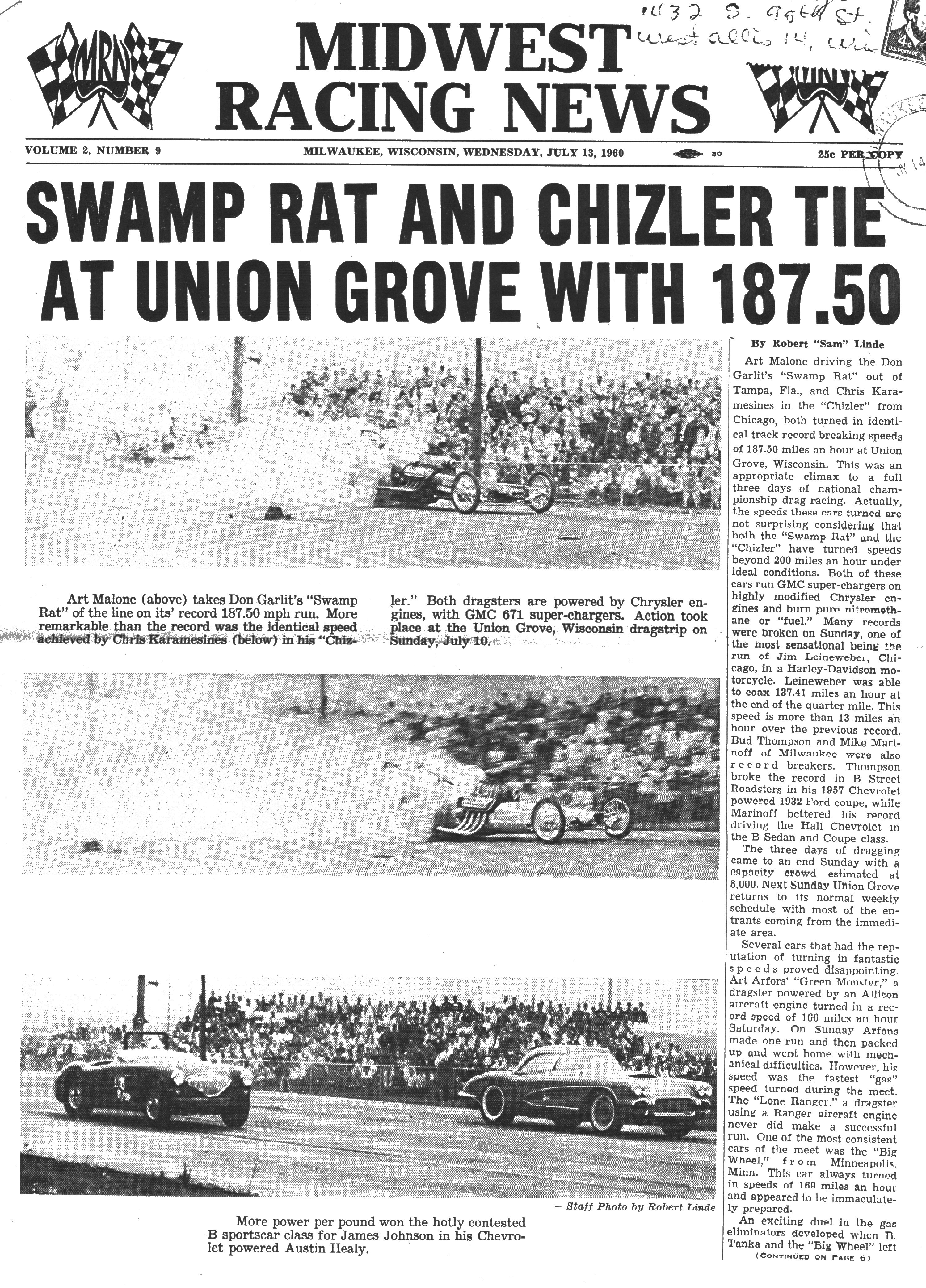 Midwest Racing News Midwest Racing News - 1960-07-13