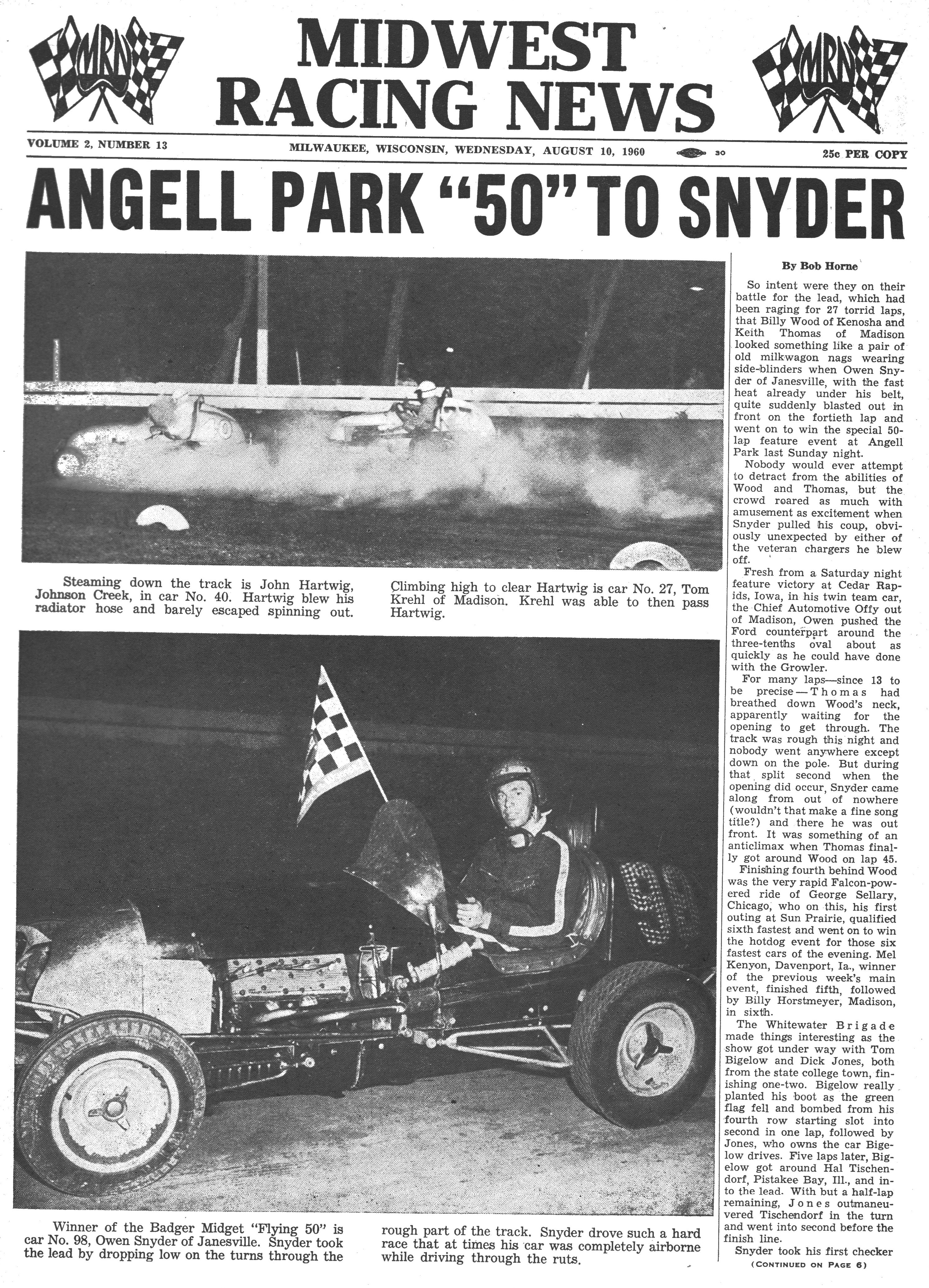 Midwest Racing News Midwest Racing News - 1960-08-10