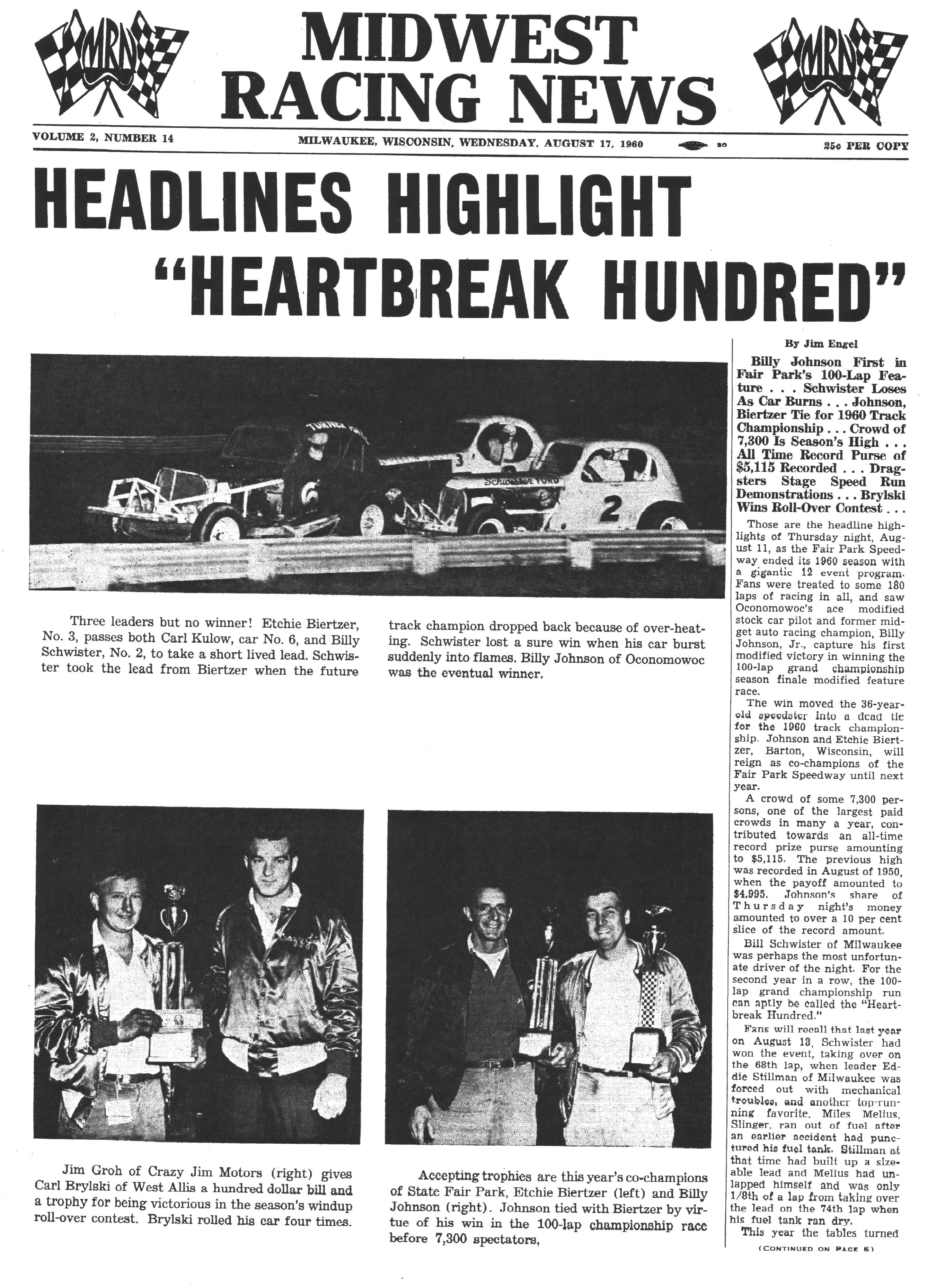 Midwest Racing News Midwest Racing News - 1960-08-17