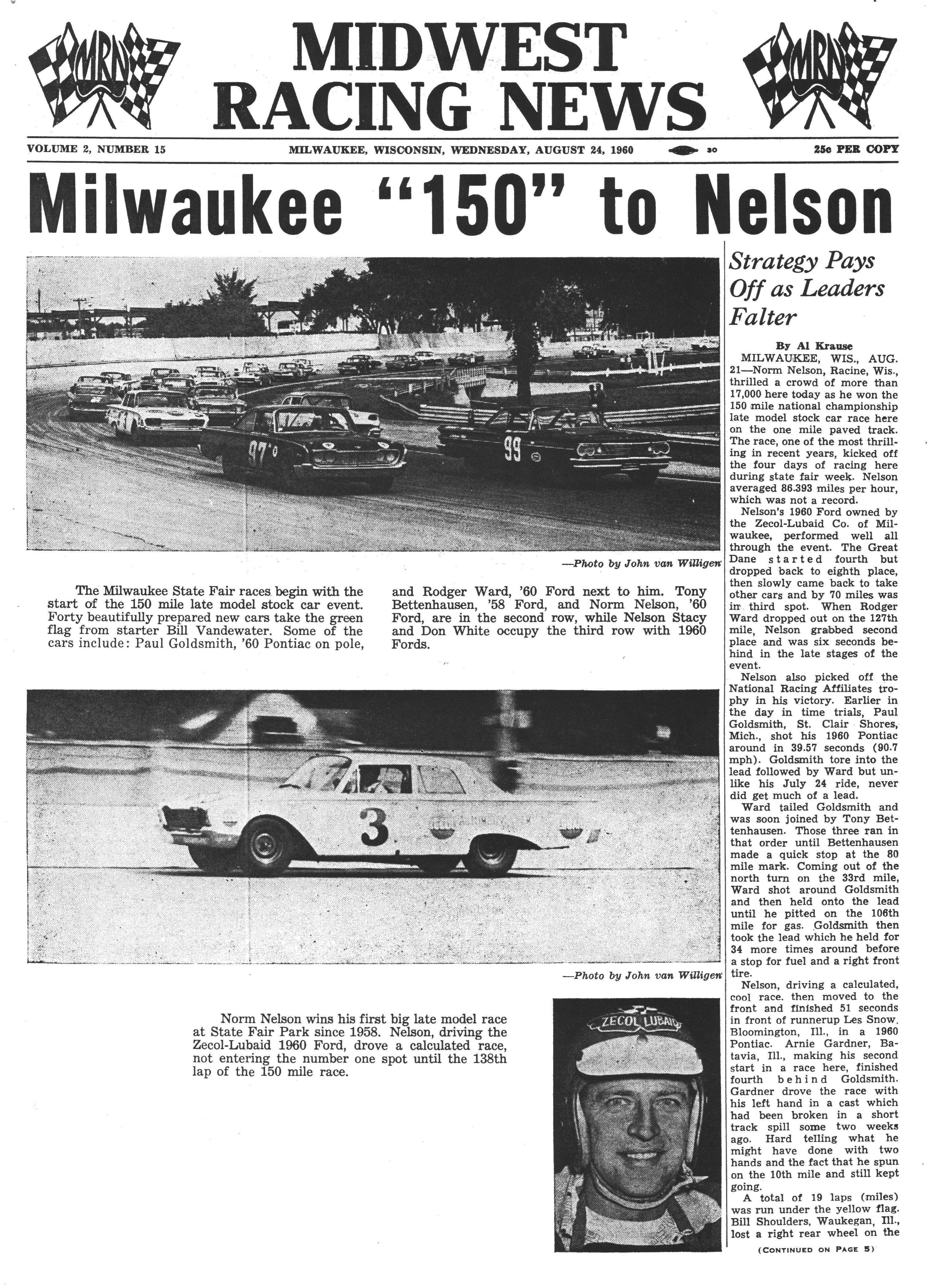 Midwest Racing News Midwest Racing News - 1960-08-24