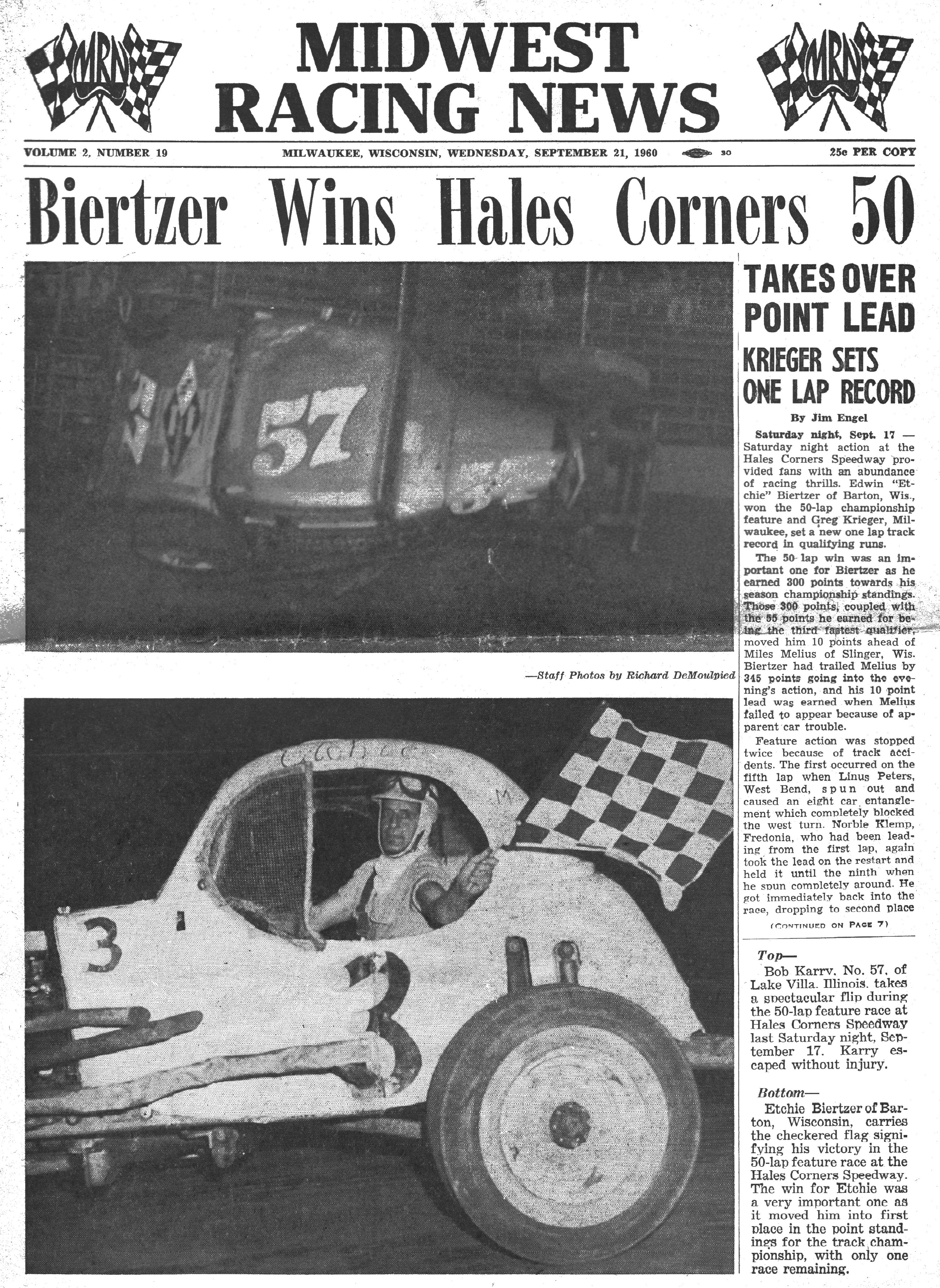 Midwest Racing News Midwest Racing News - 1960-09-21