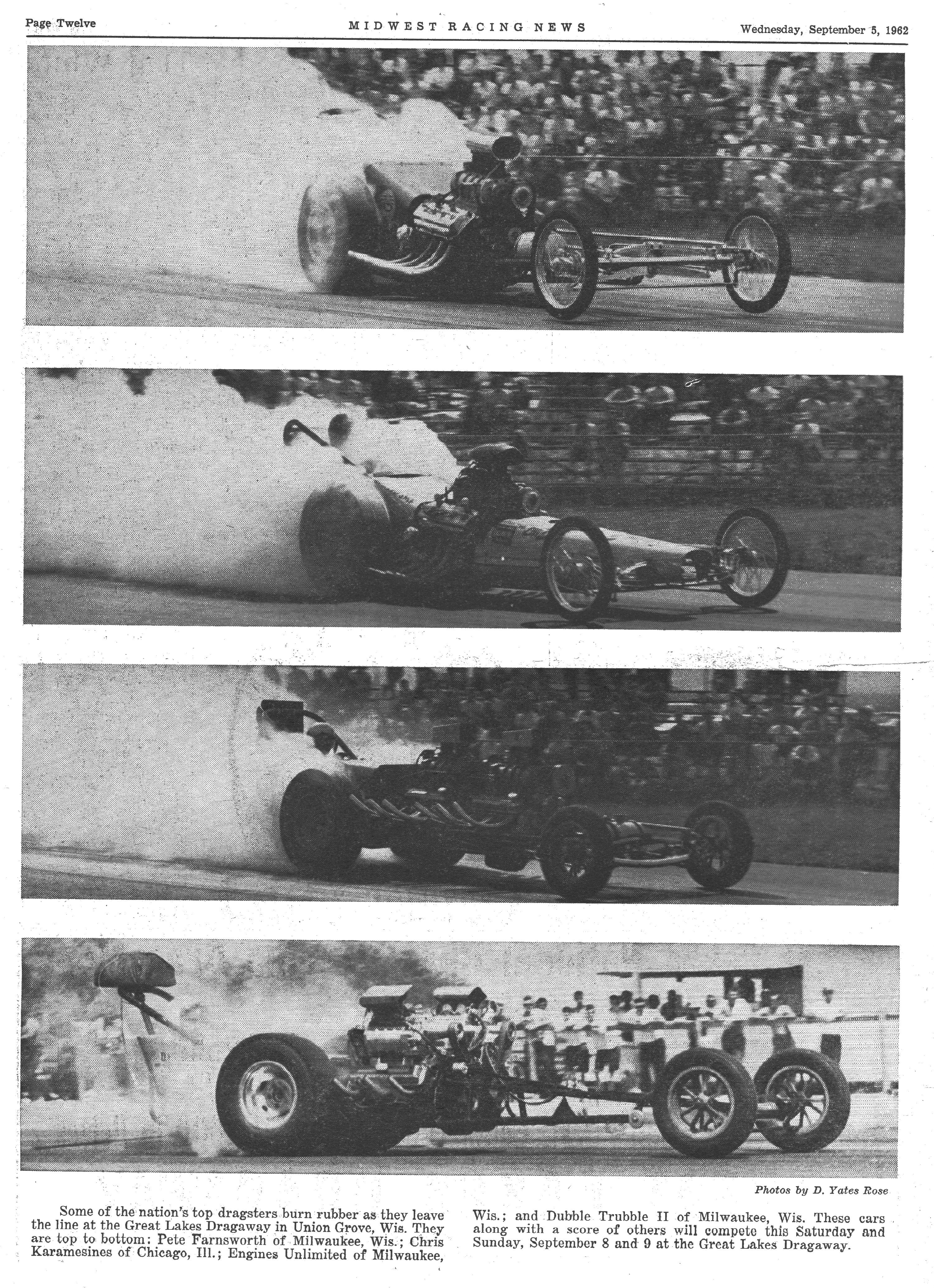 Midwest Racing News September 5, 1962 back cover
