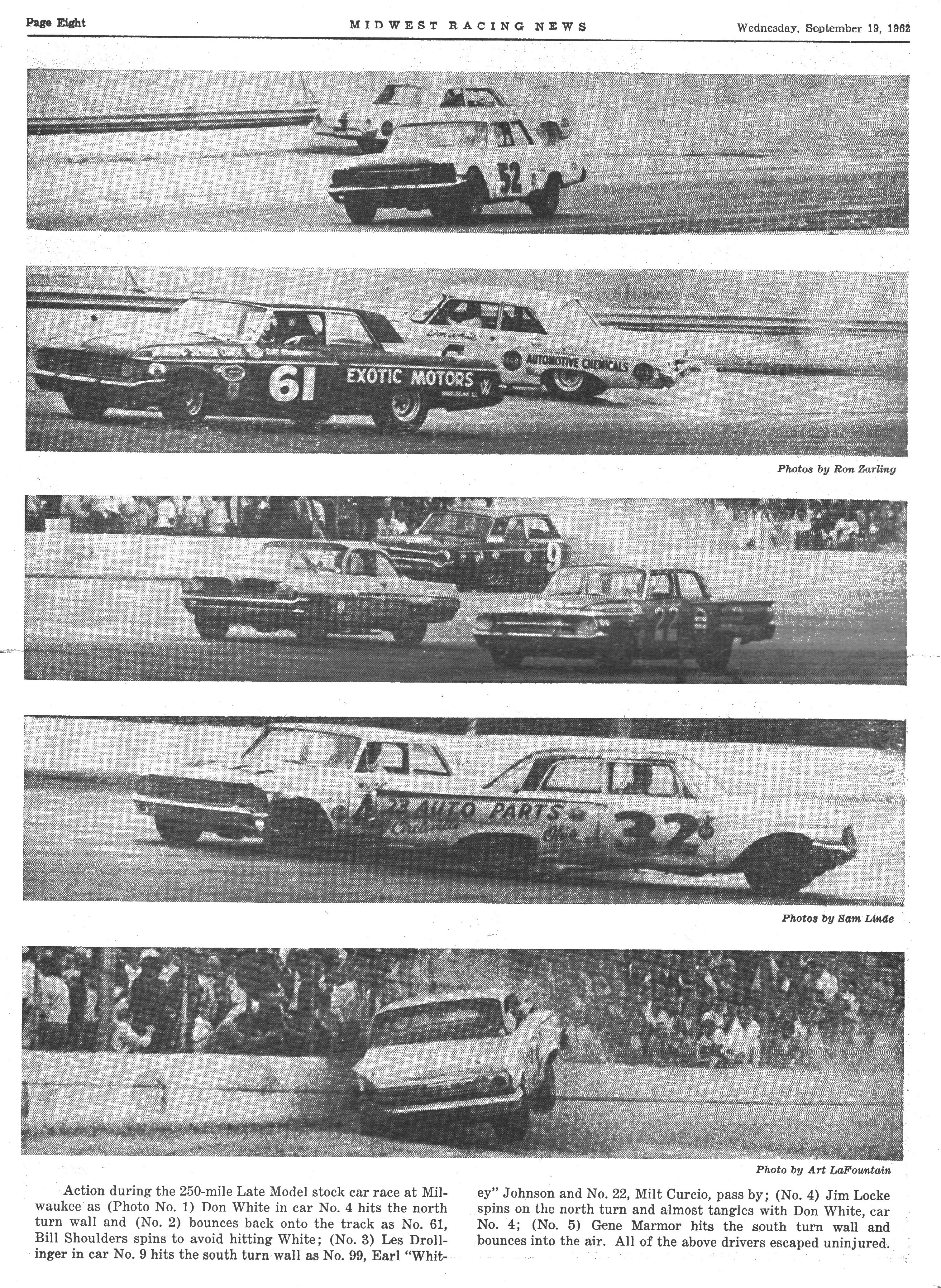 Midwest Racing News September 19, 1962 back cover