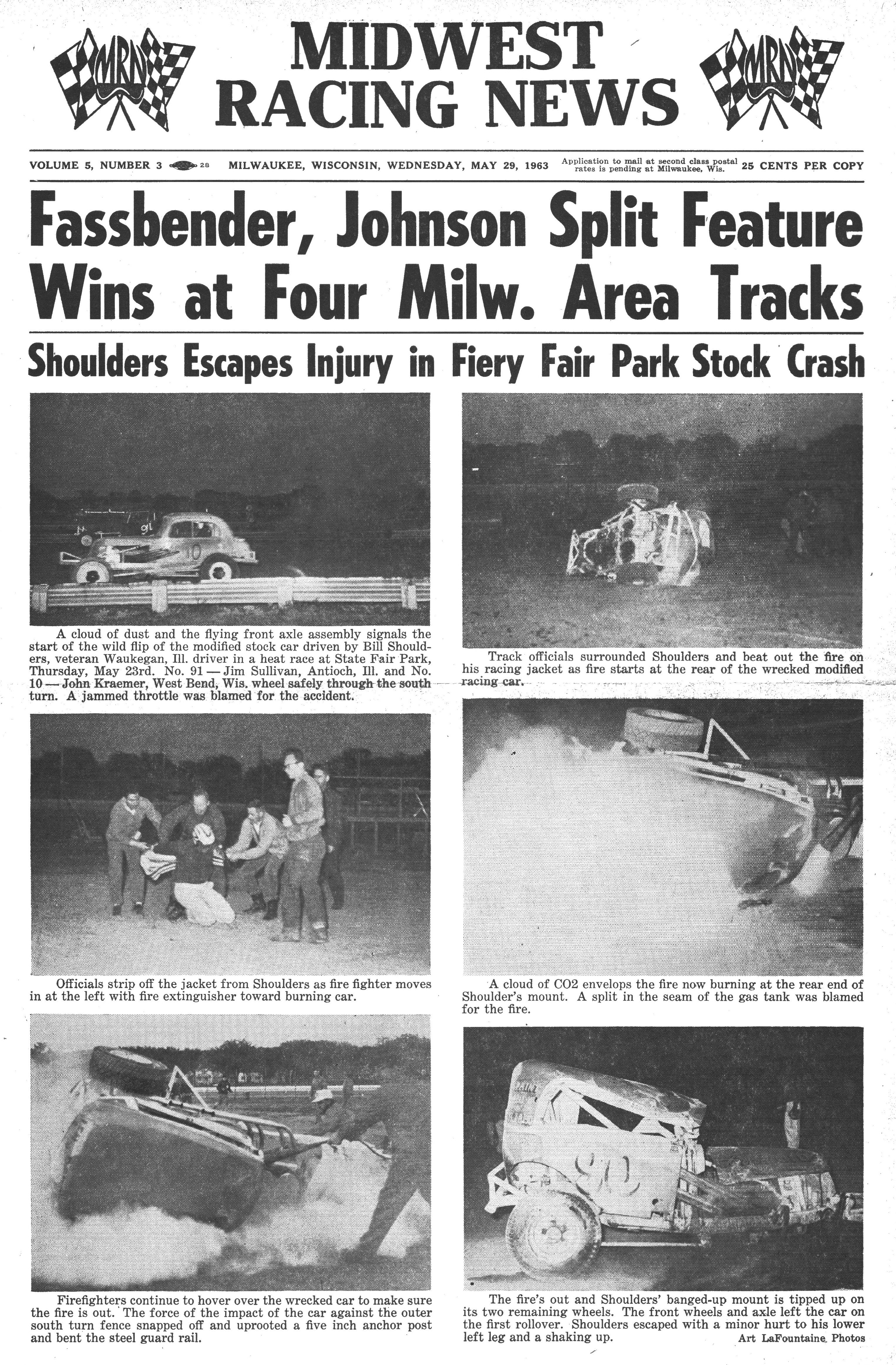 Midwest Racing News May 29, 1963 back cover