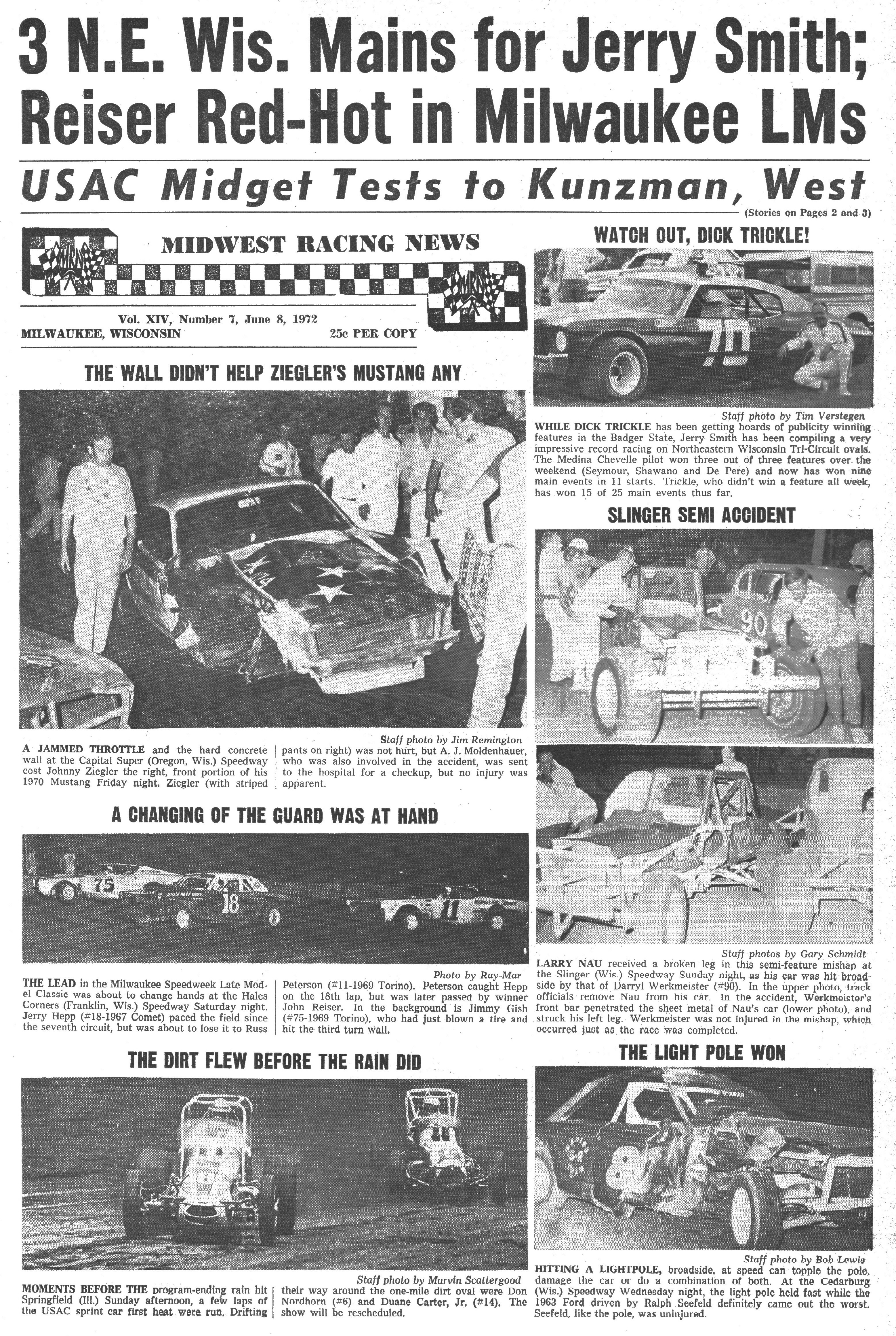 Midwest Racing News June 8, 1972 back cover