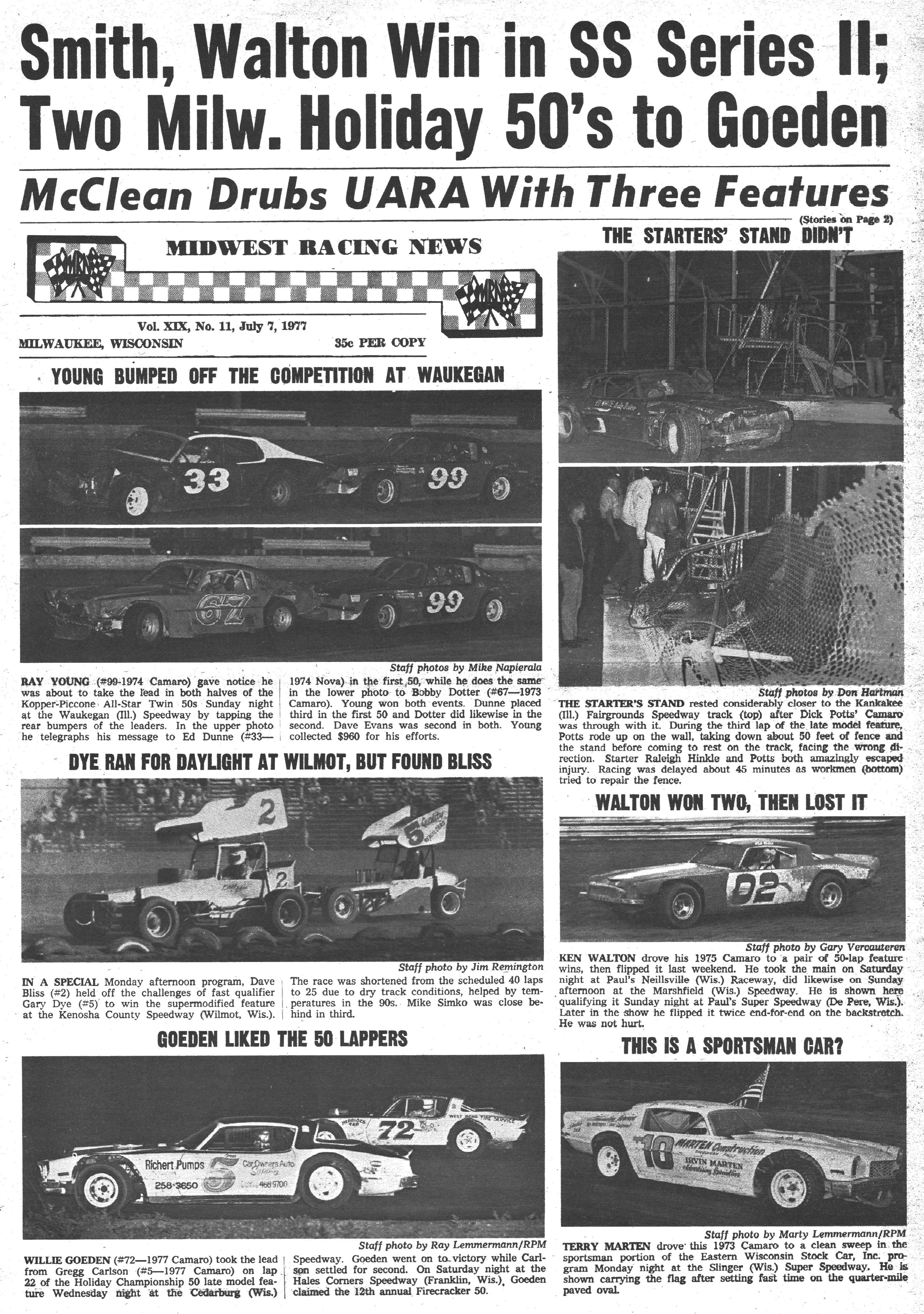 Midwest Racing News back cover