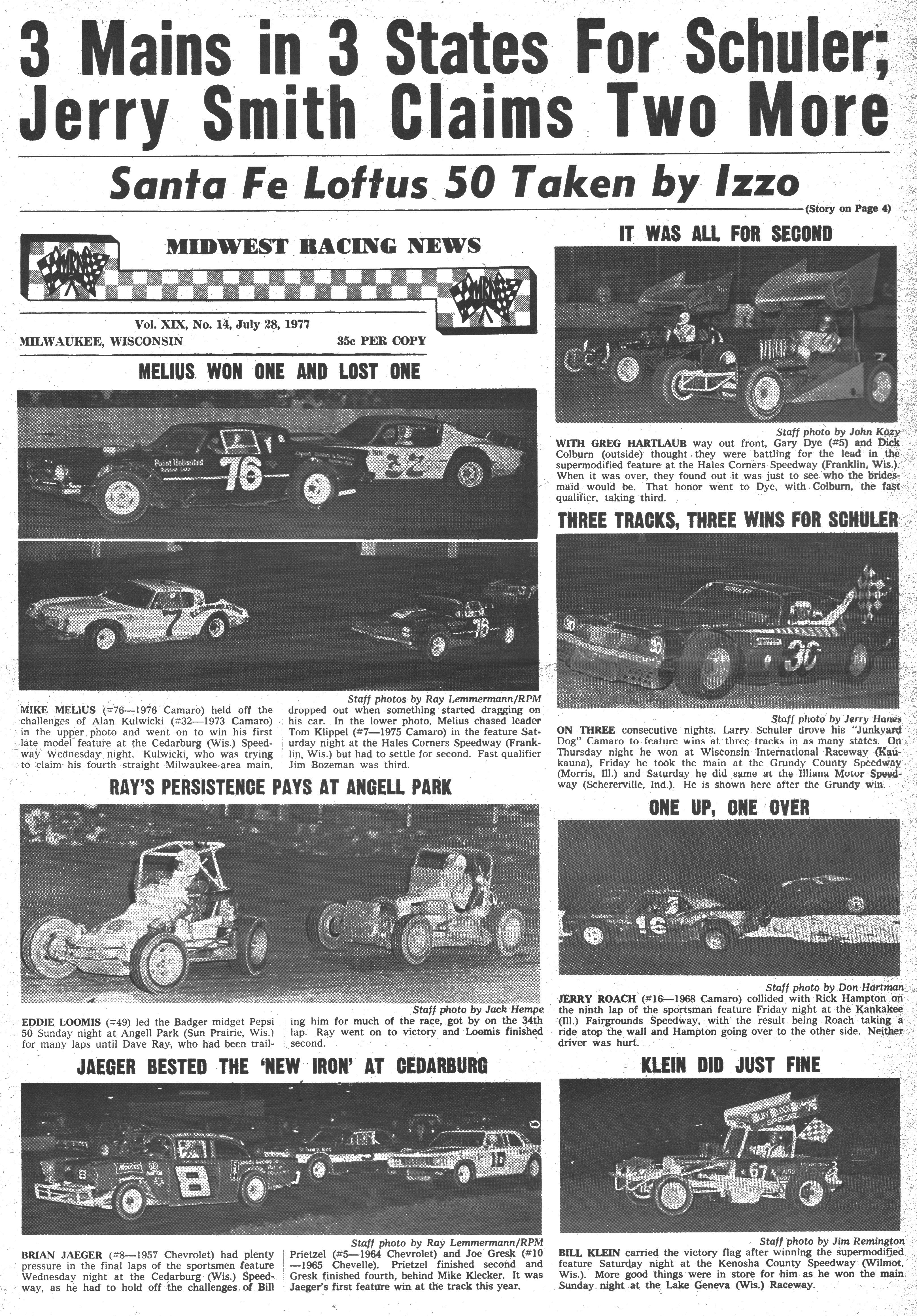 Midwest Racing News back cover