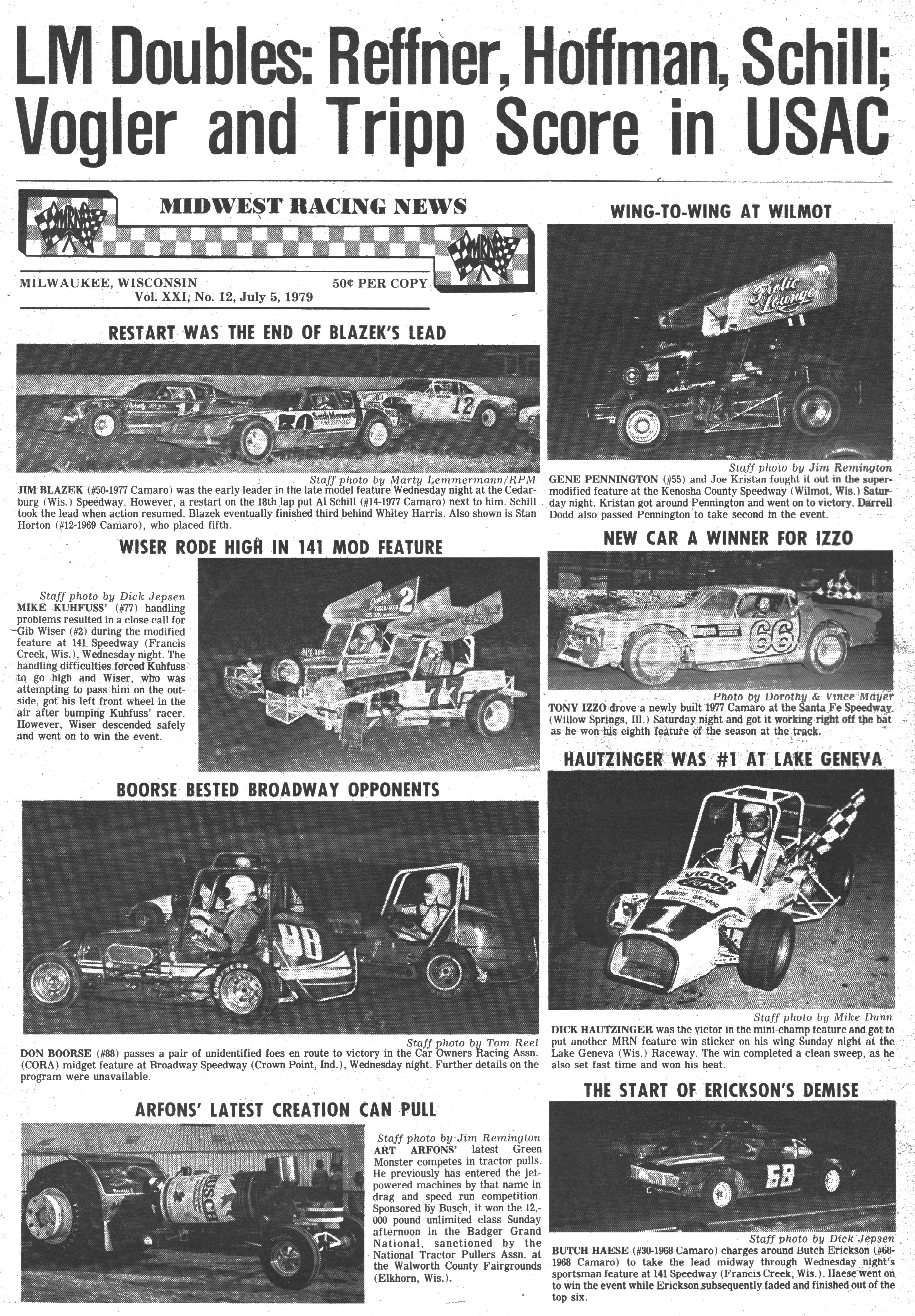 Midwest Racing News back cover