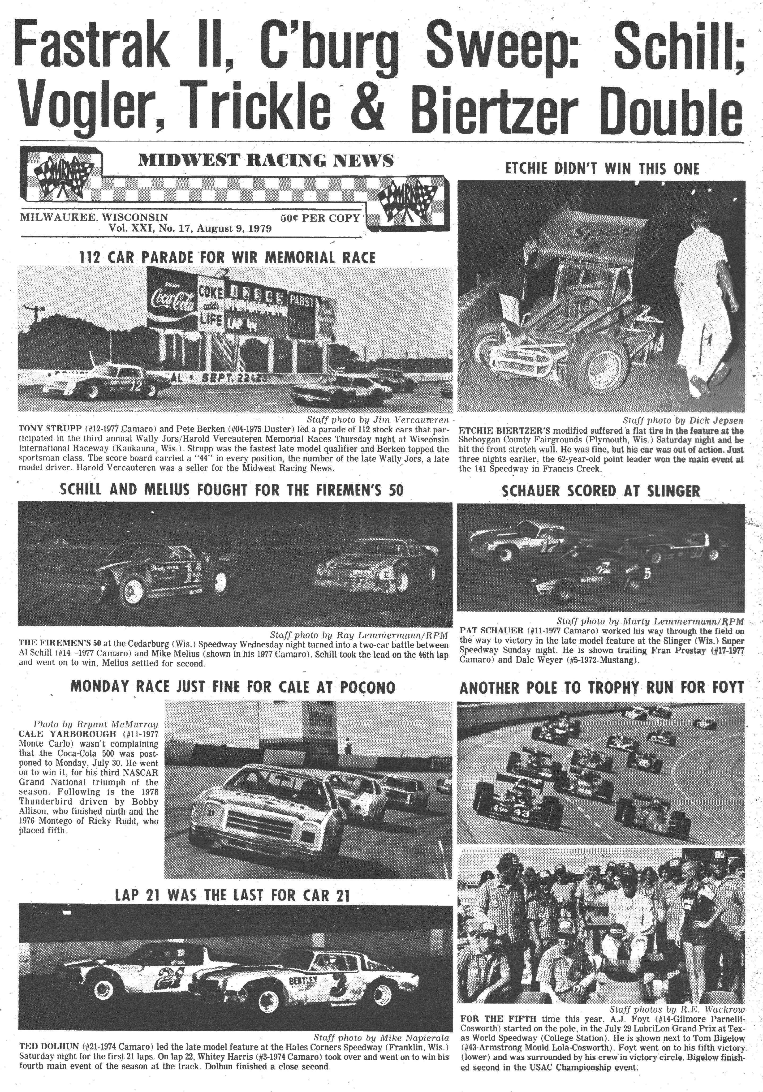 Midwest Racing News back cover