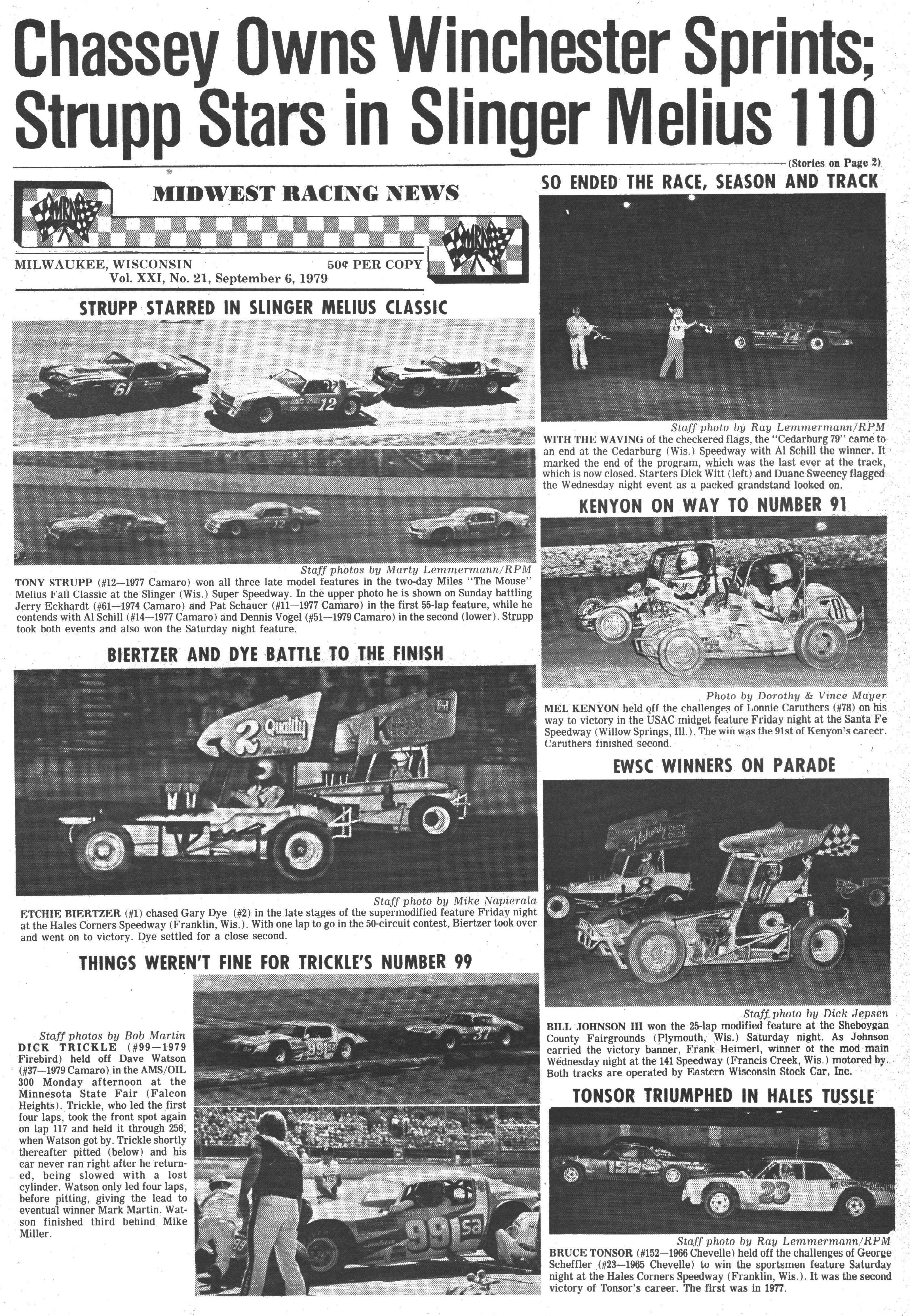 Midwest Racing News back cover