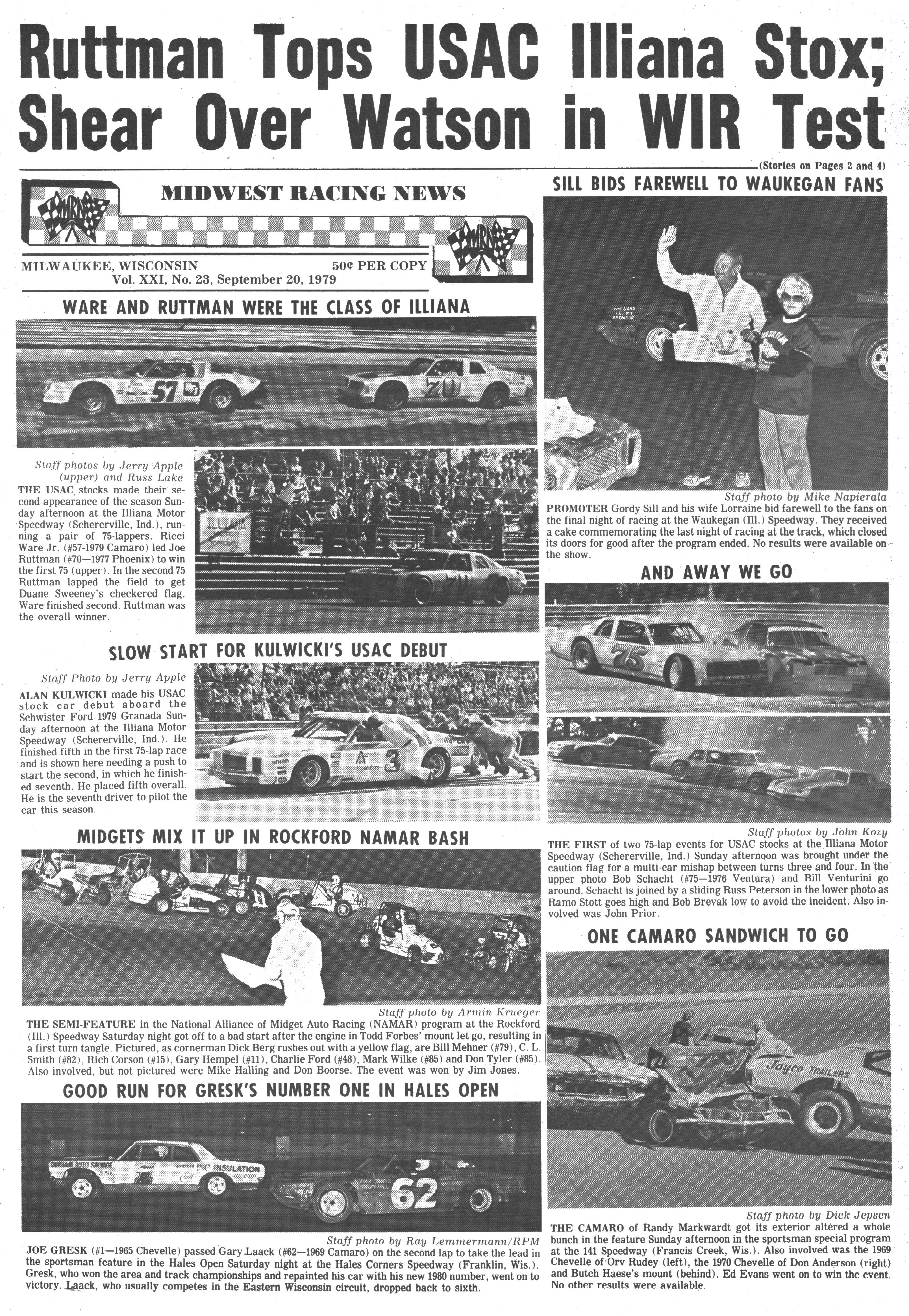 Midwest Racing News back cover