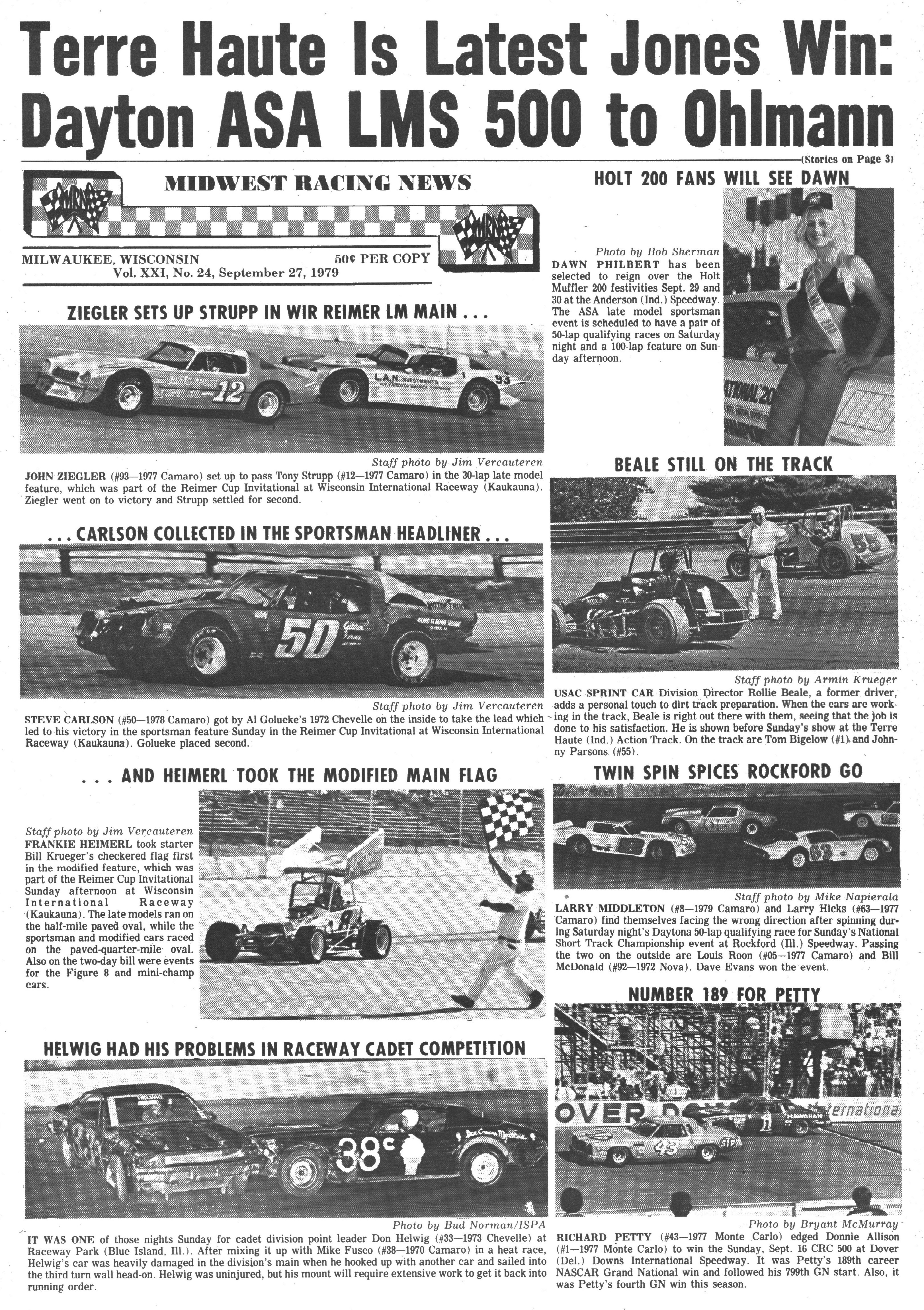Midwest Racing News back cover