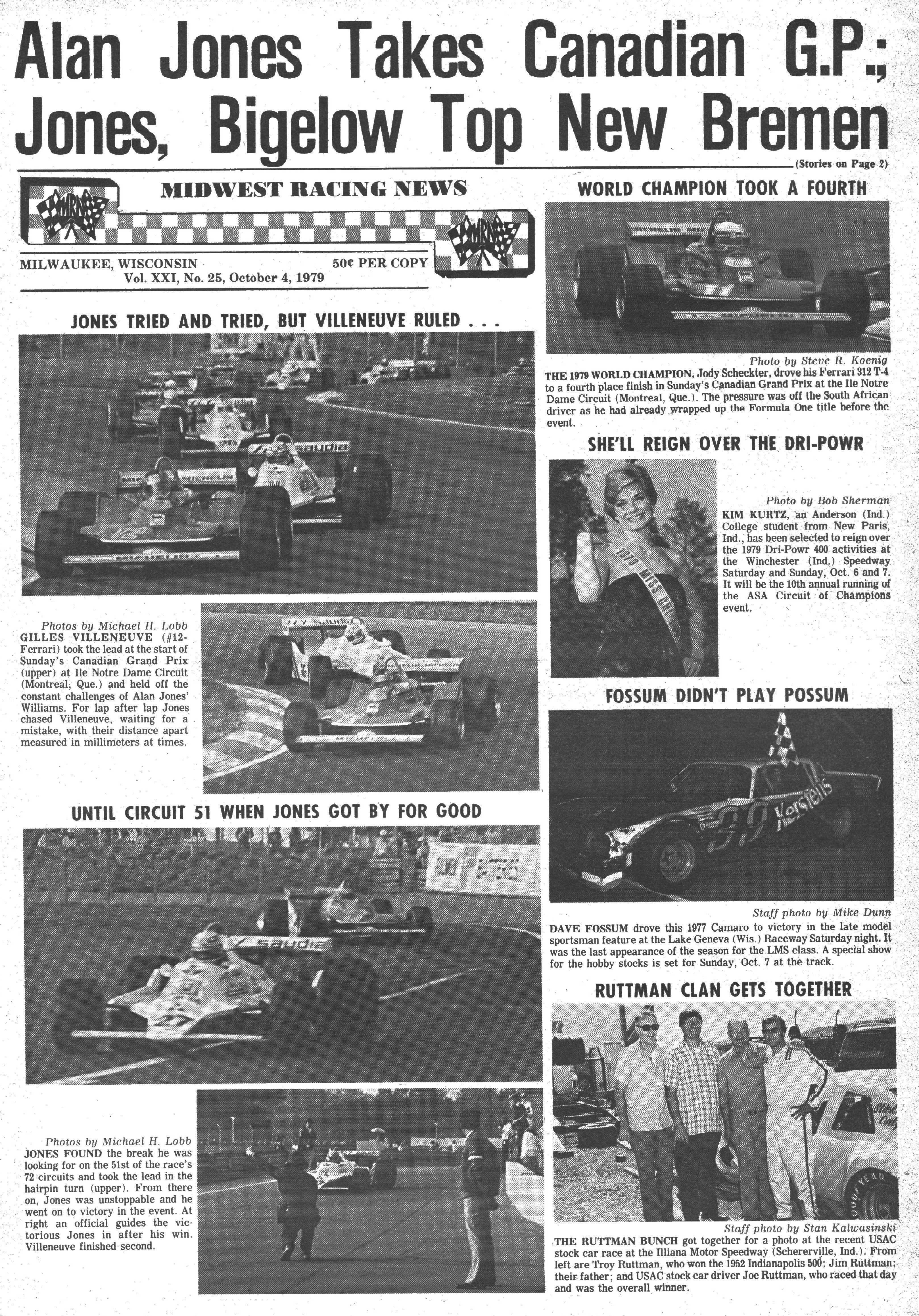 Midwest Racing News back cover
