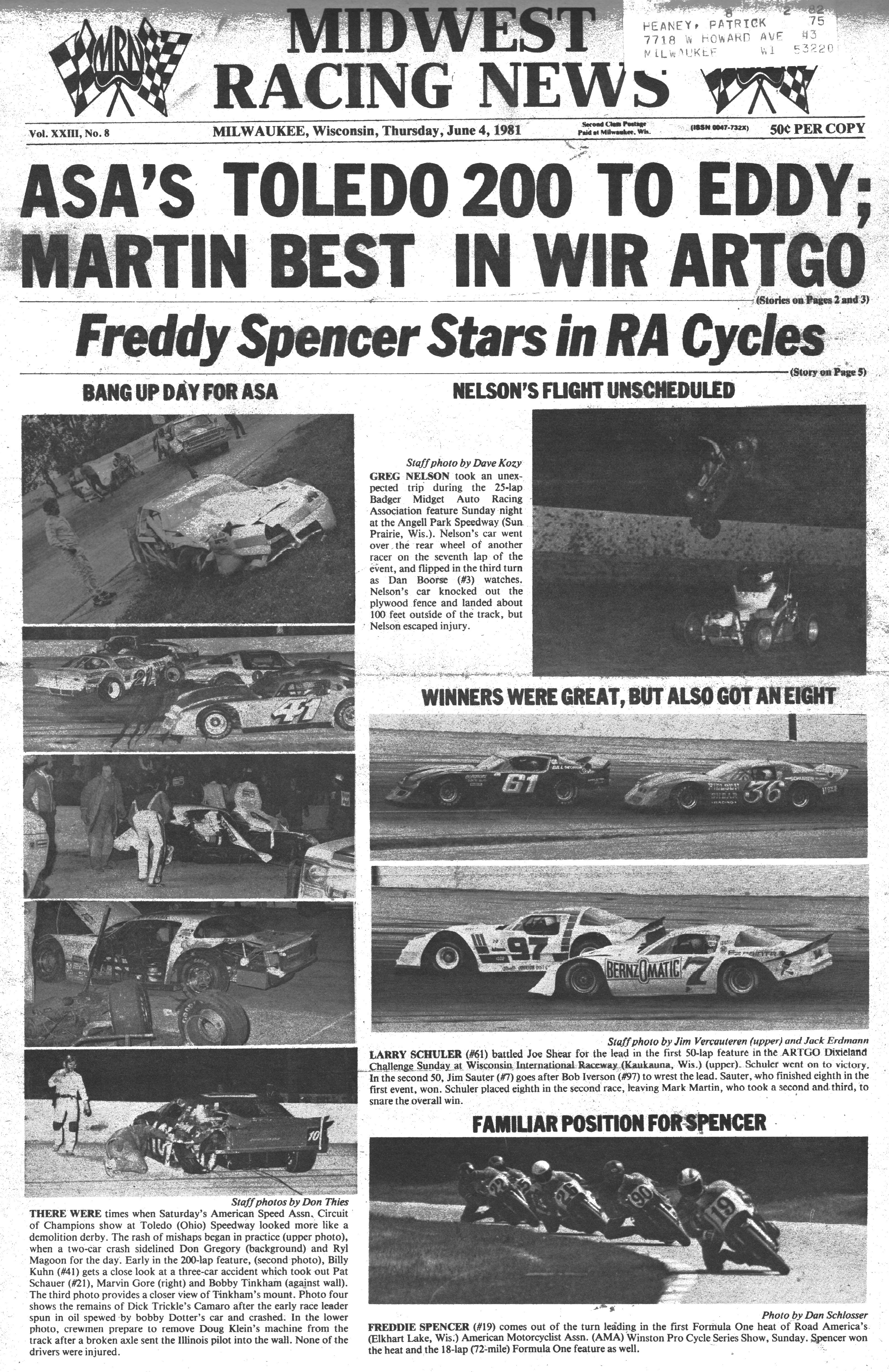Midwest Racing News Page 1