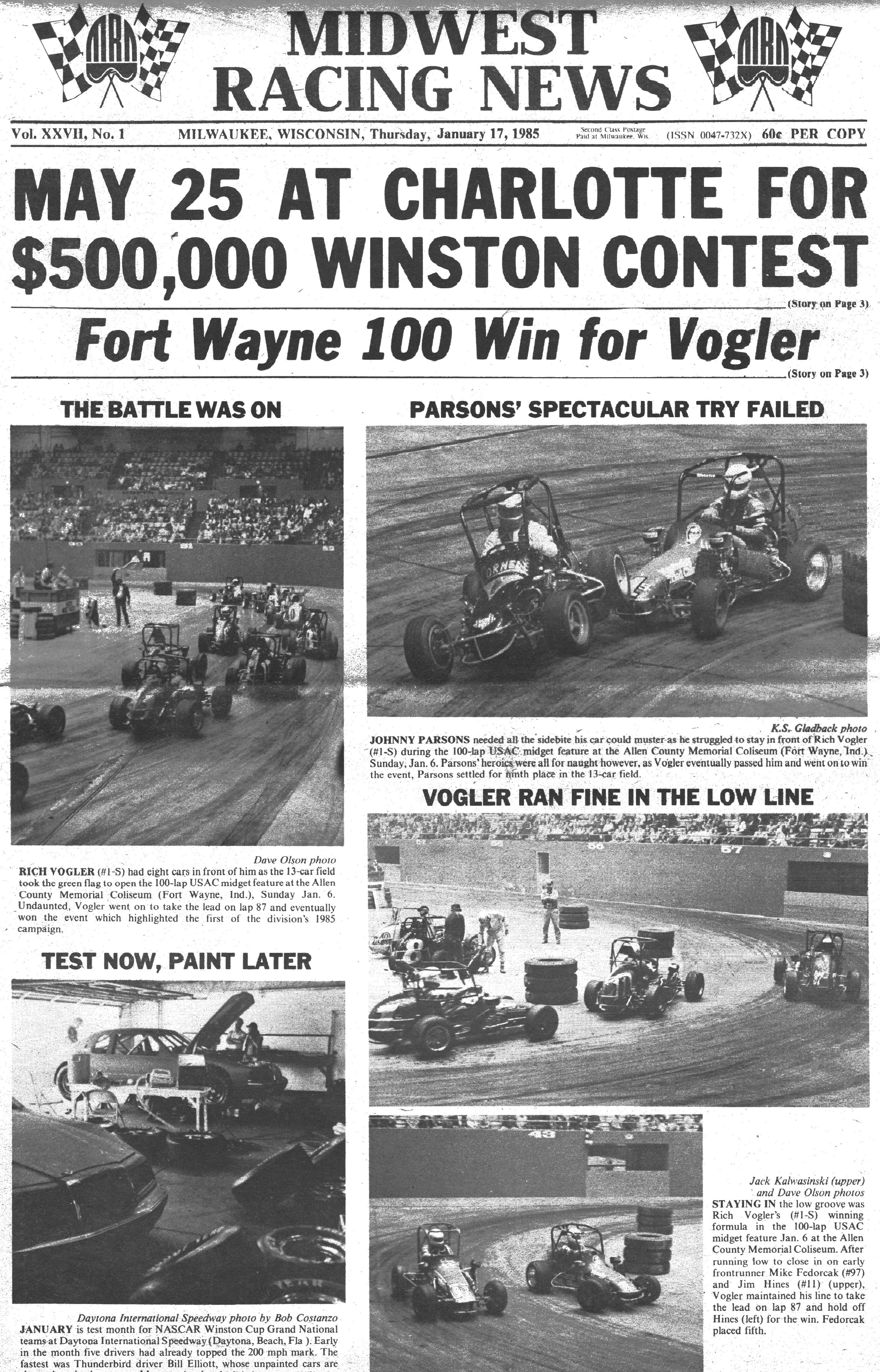 Midwest Racing News 1985