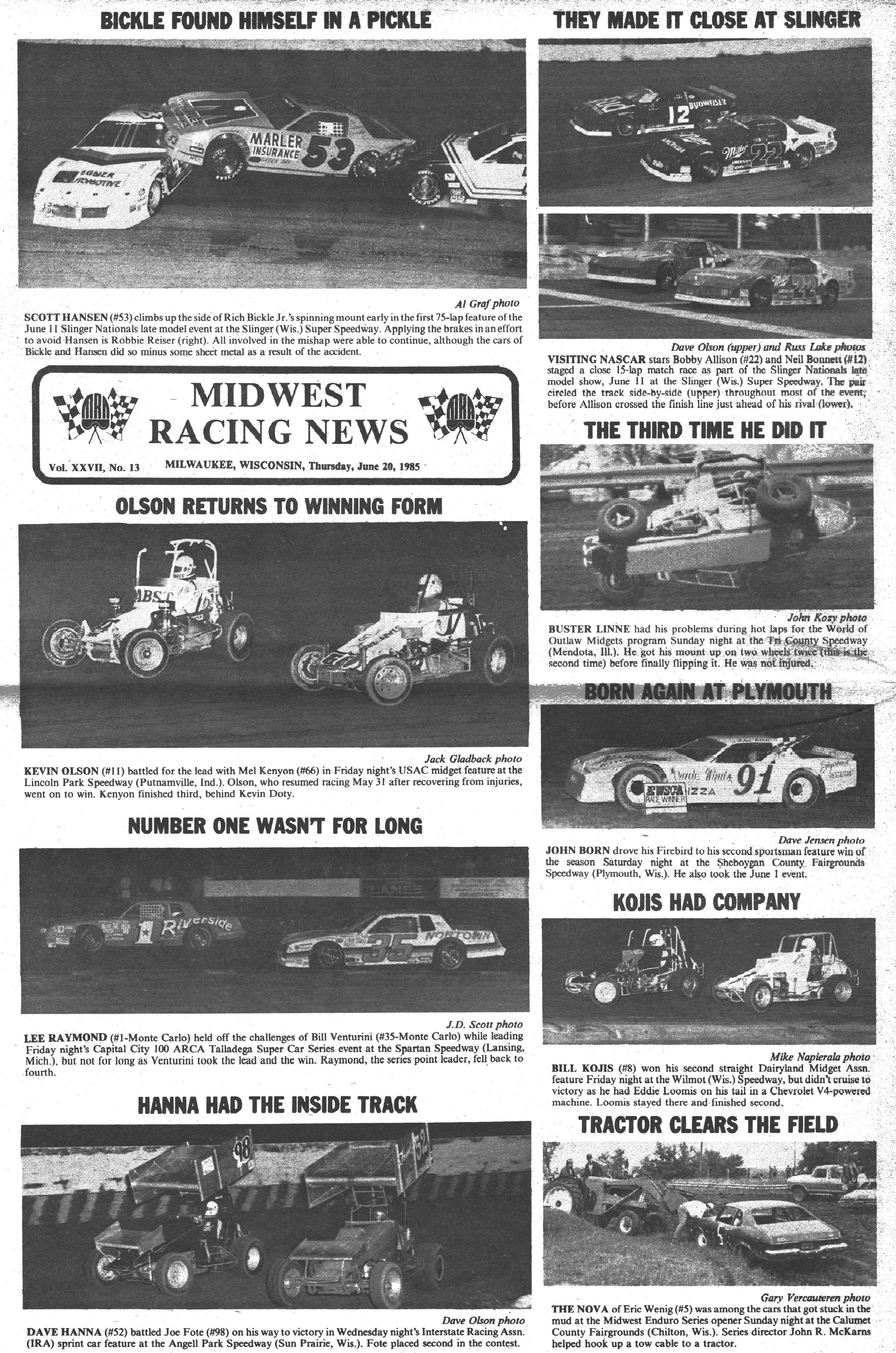 Midwest Racing News back cover