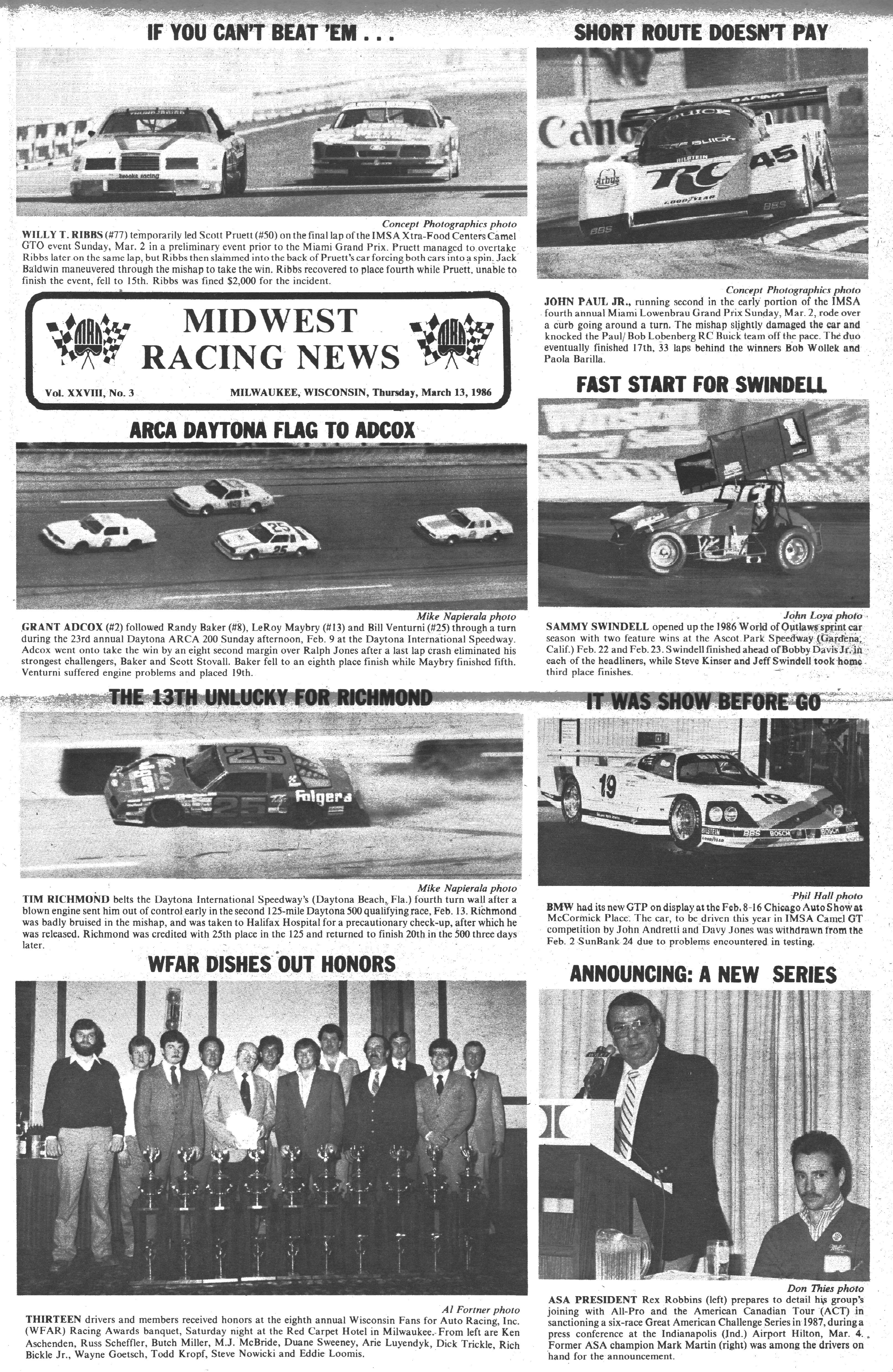 Midwest Racing News back cover