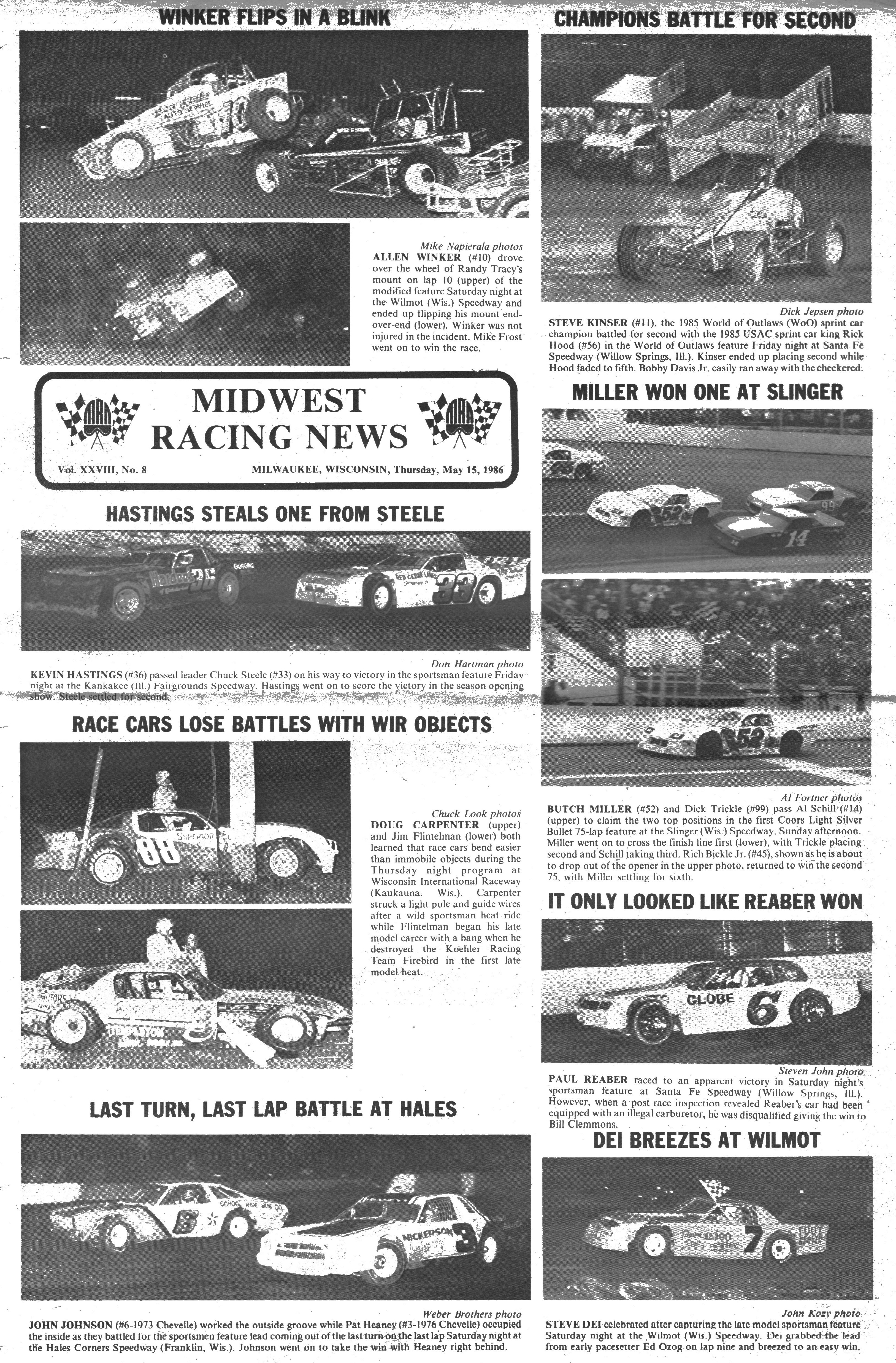 Midwest Racing News back cover