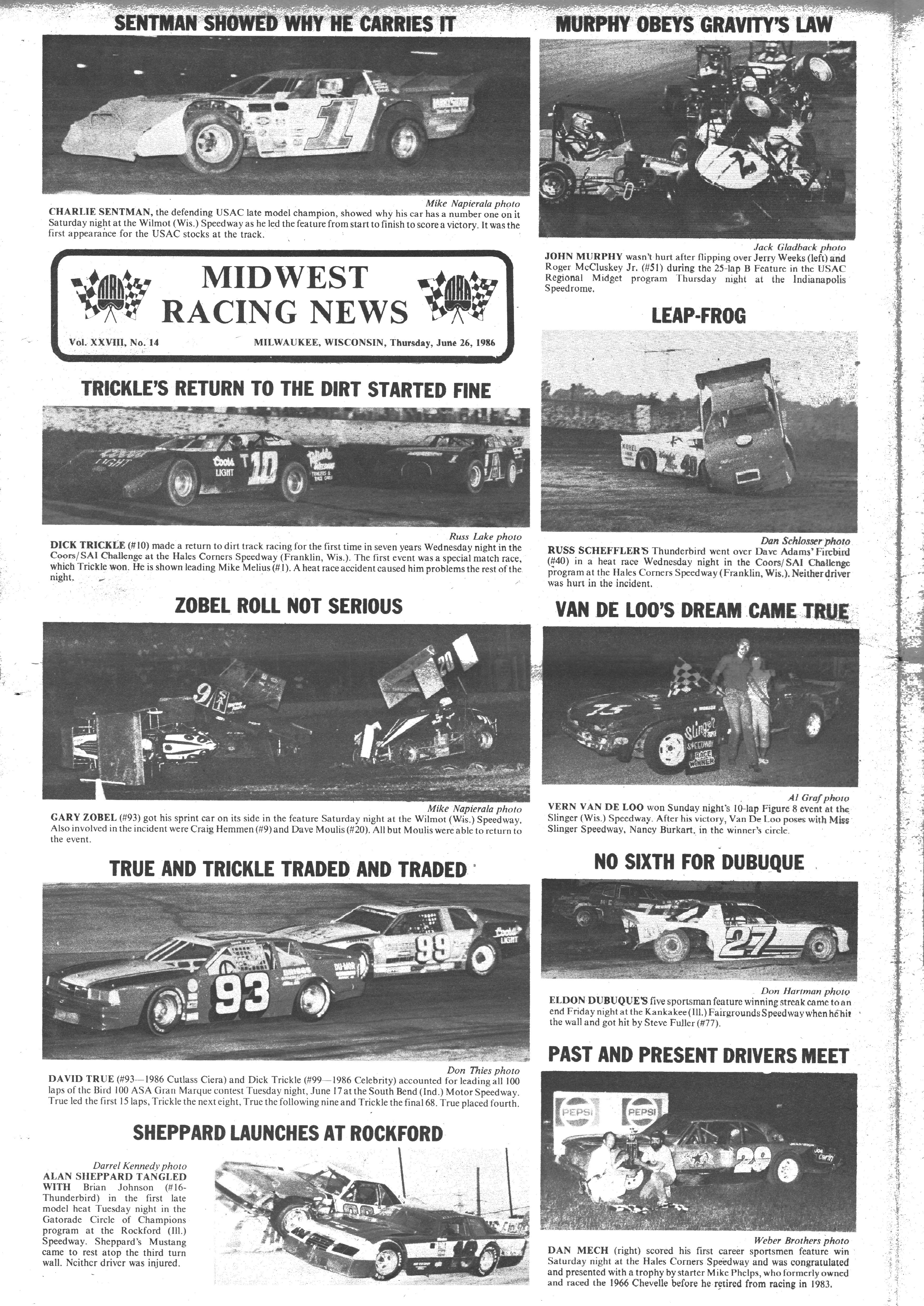 Midwest Racing News back cover