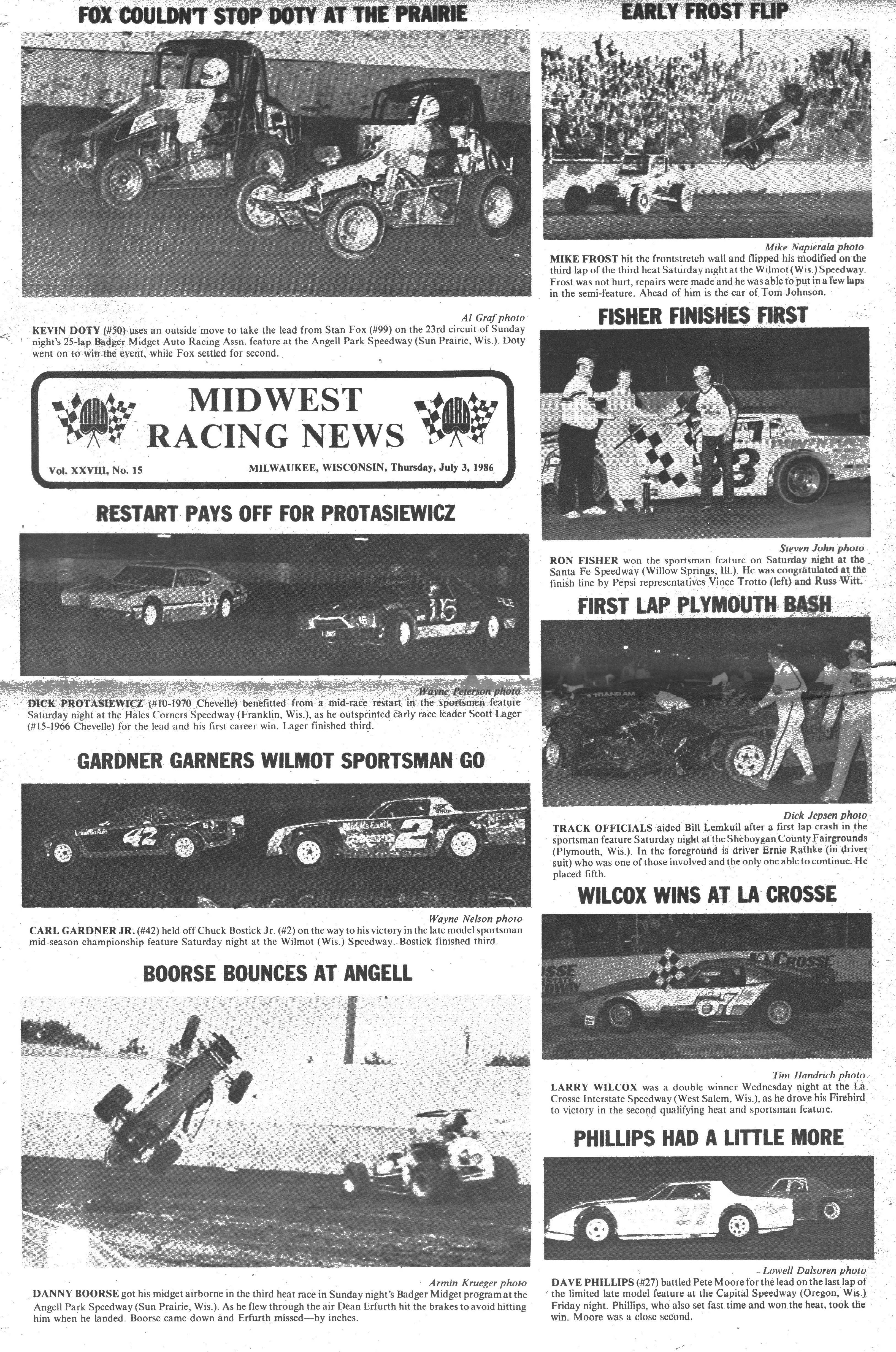 Midwest Racing News back cover