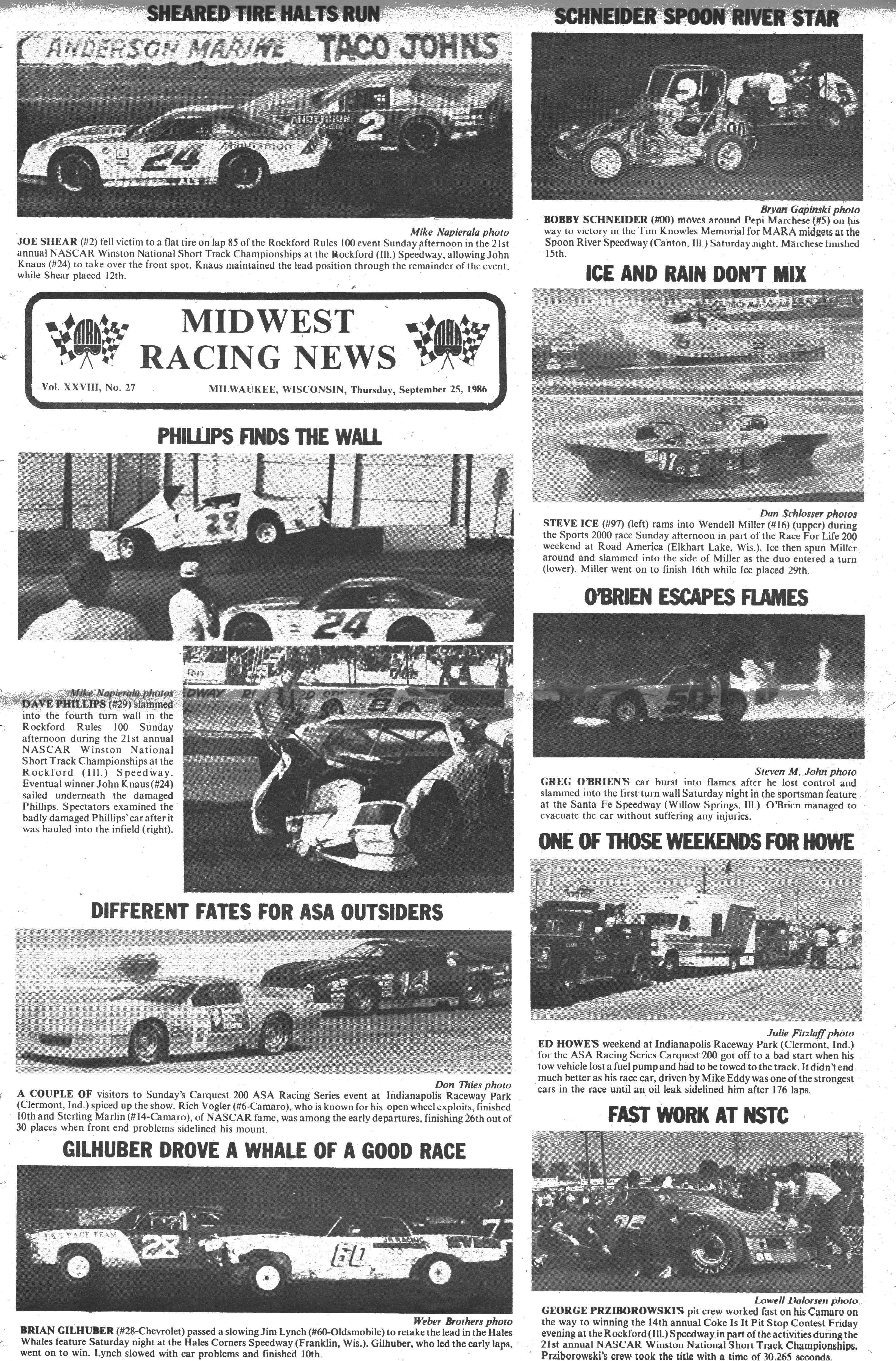 Midwest Racing News back cover