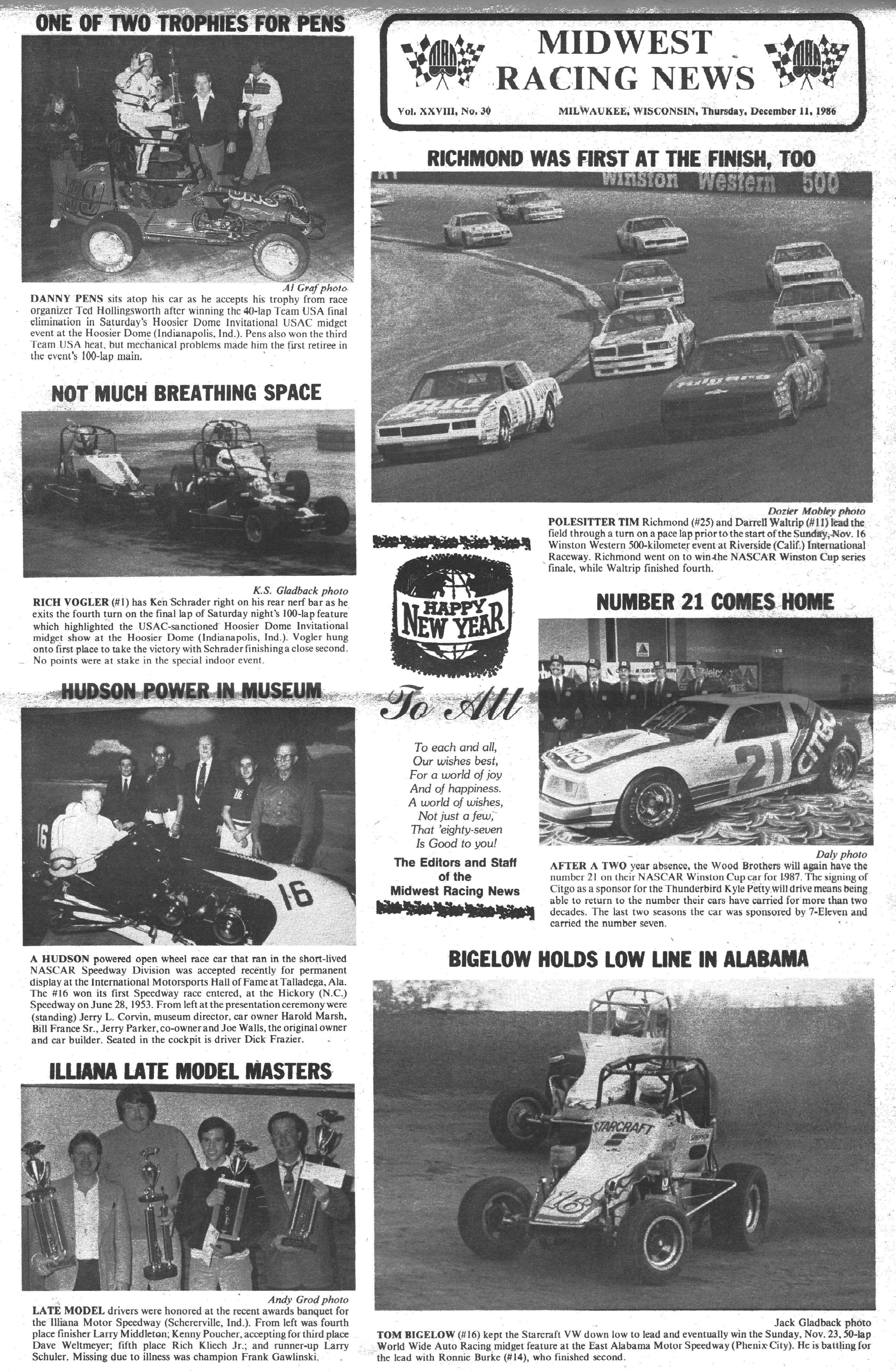 Midwest Racing News back cover