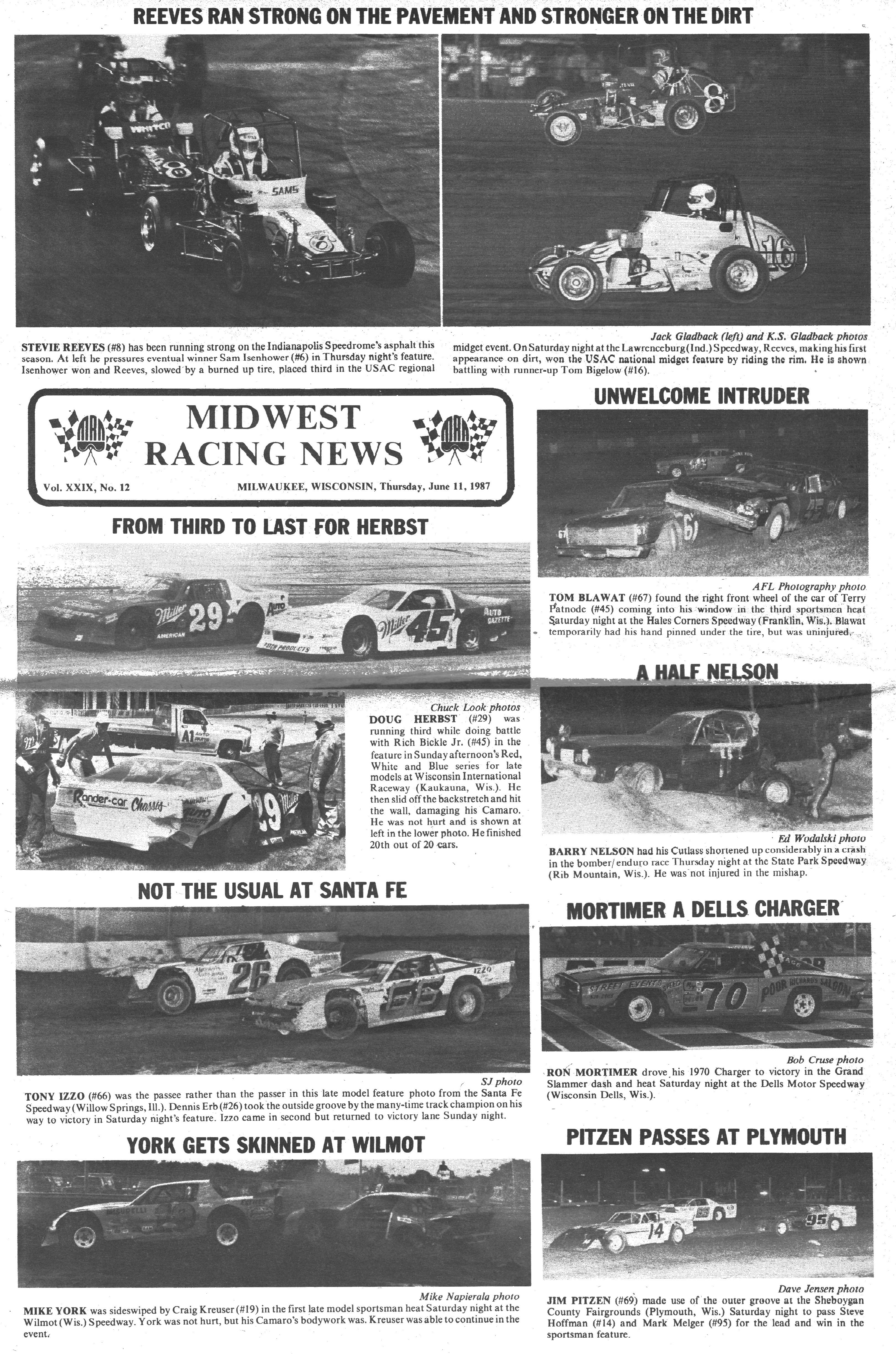 Midwest Racing News back cover