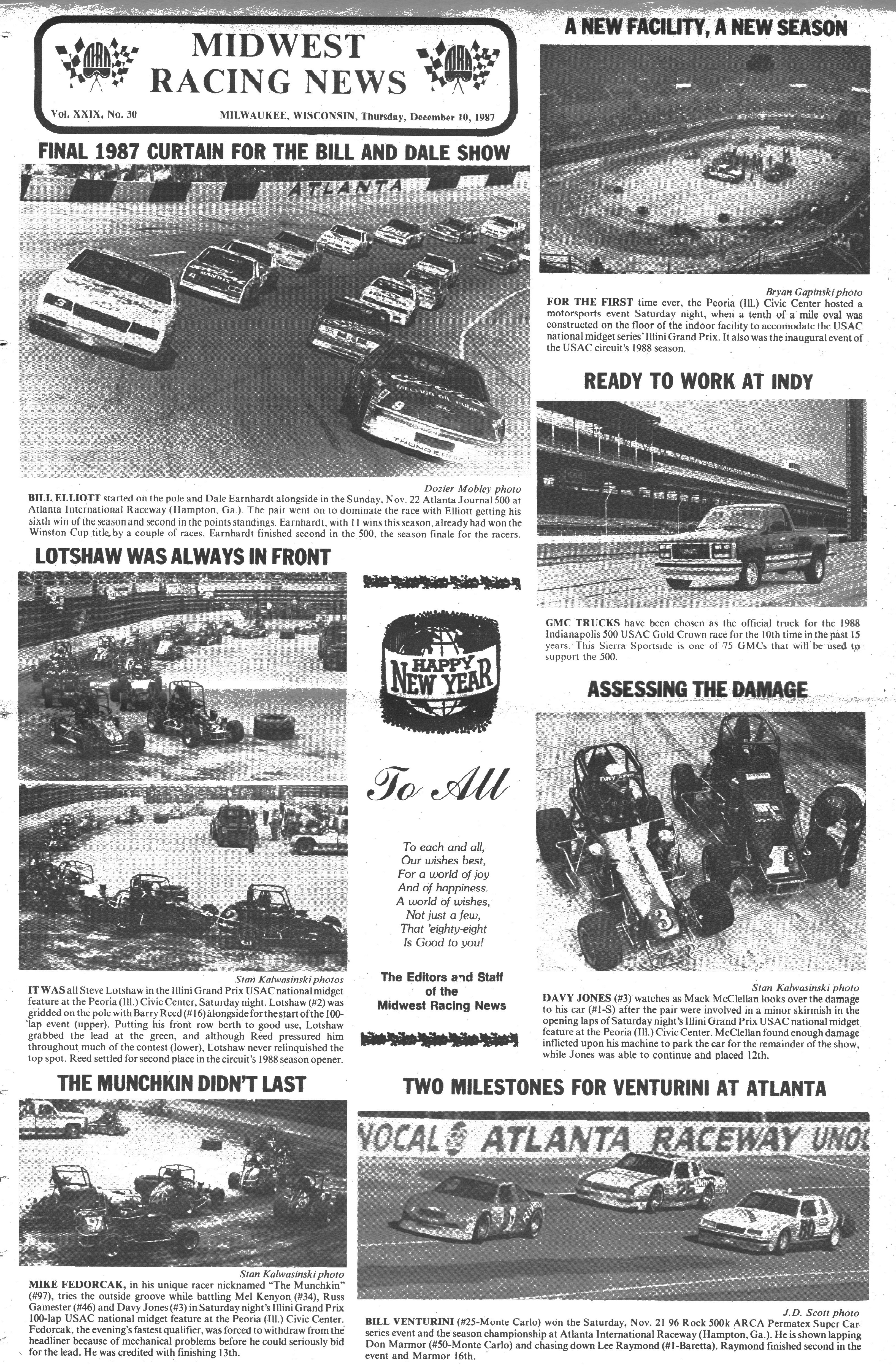 Midwest Racing News back cover
