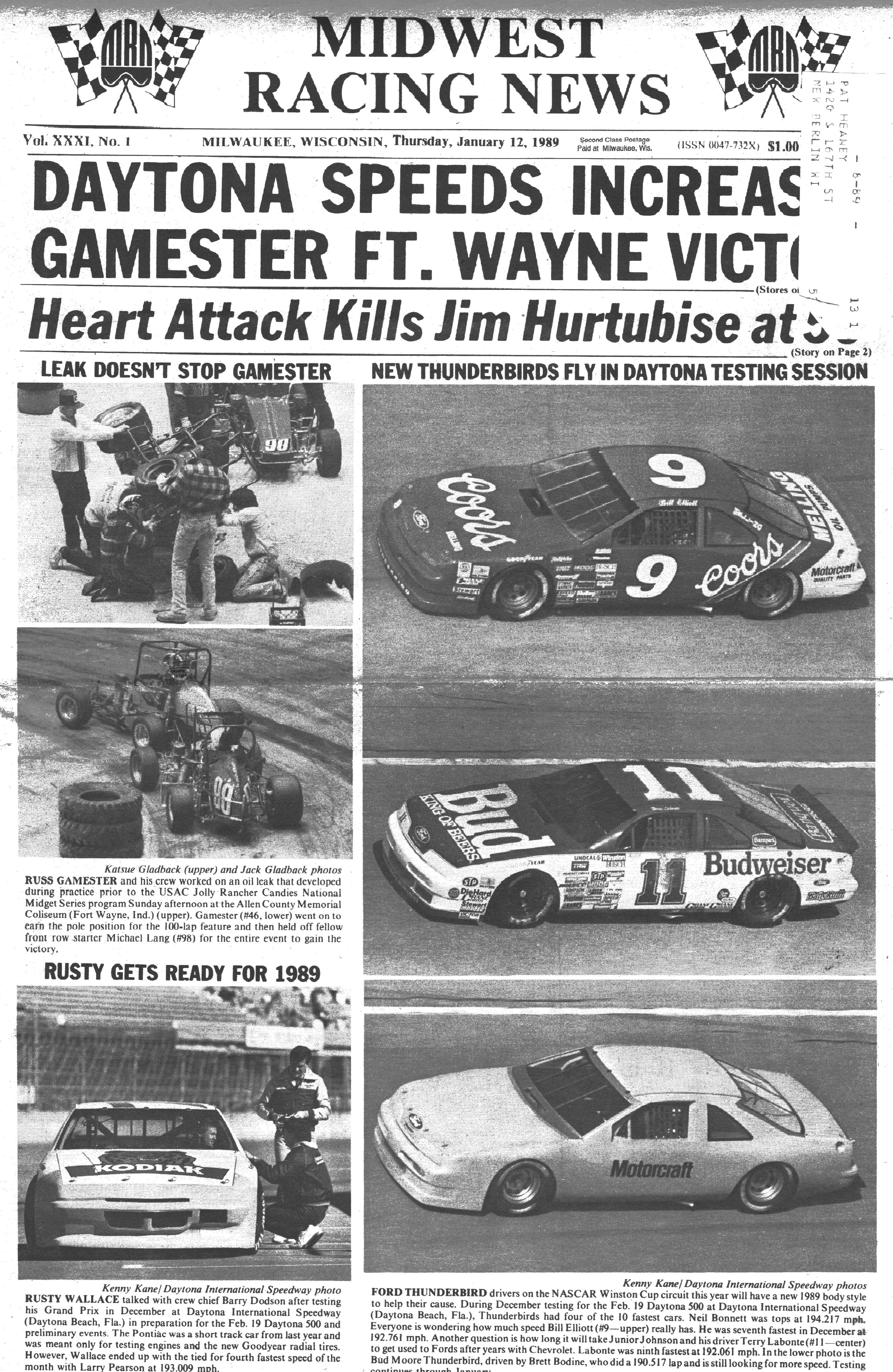 Midwest Racing News 1989