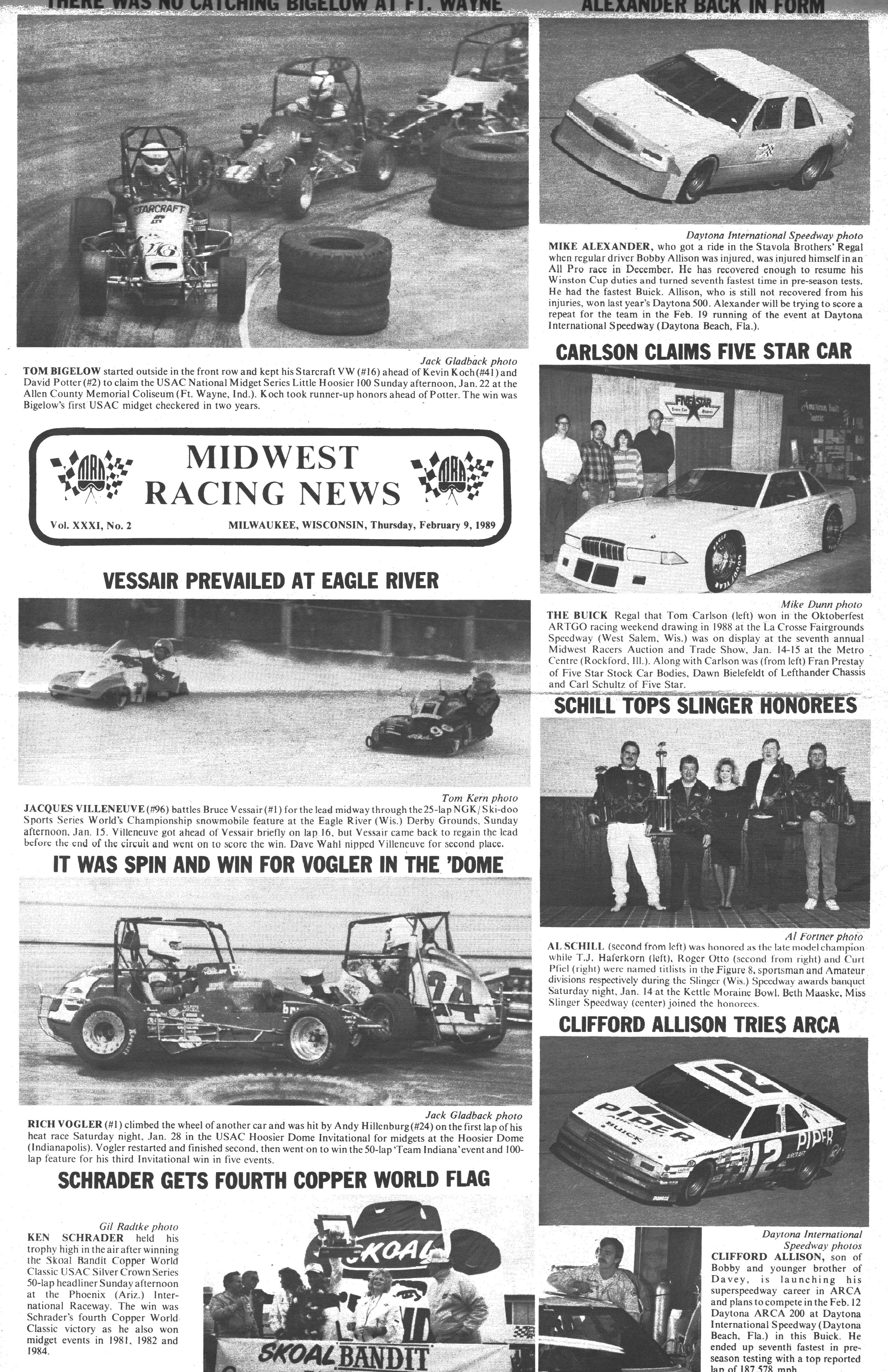 Midwest Racing News back cover