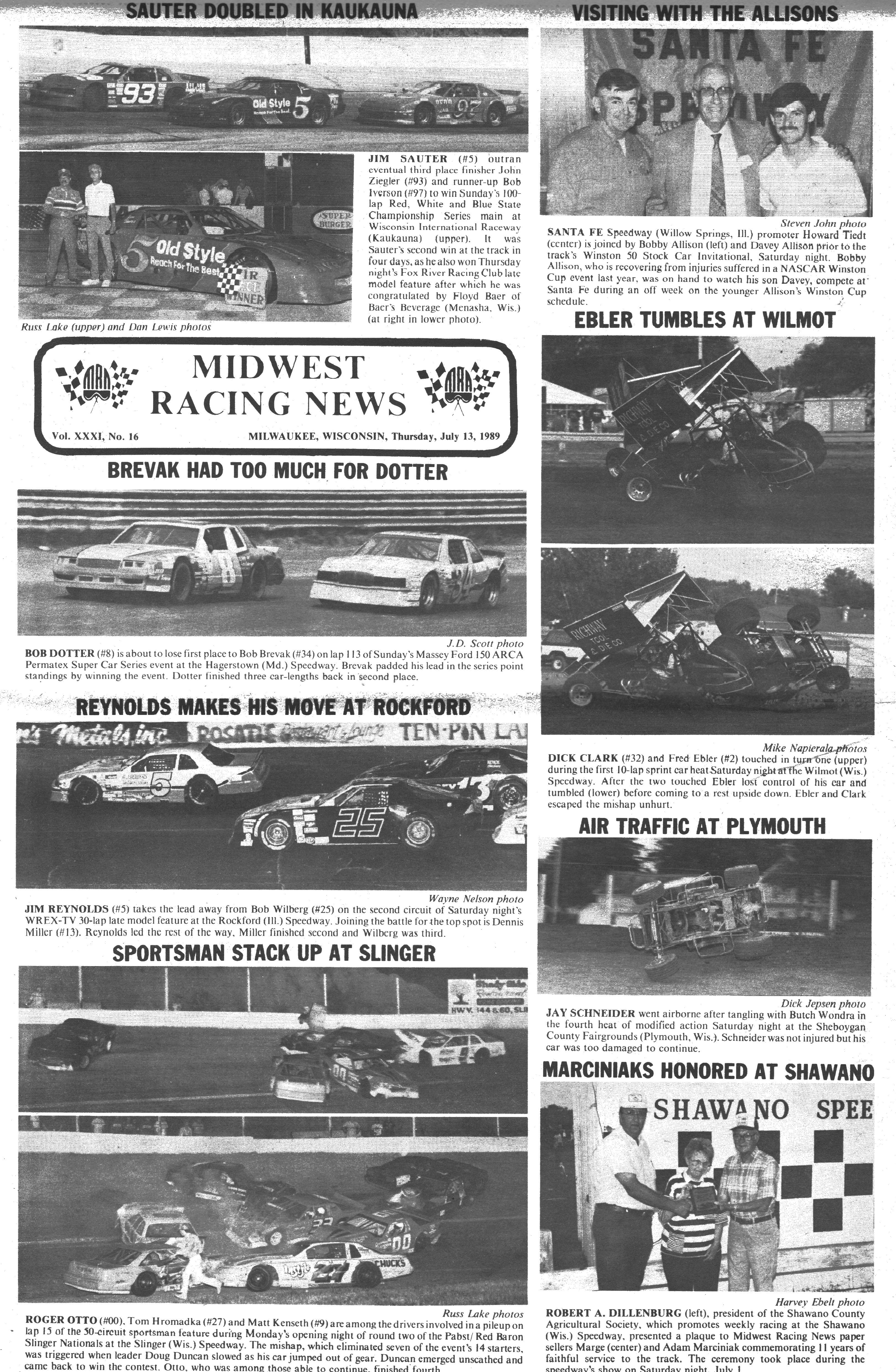 Midwest Racing News back cover