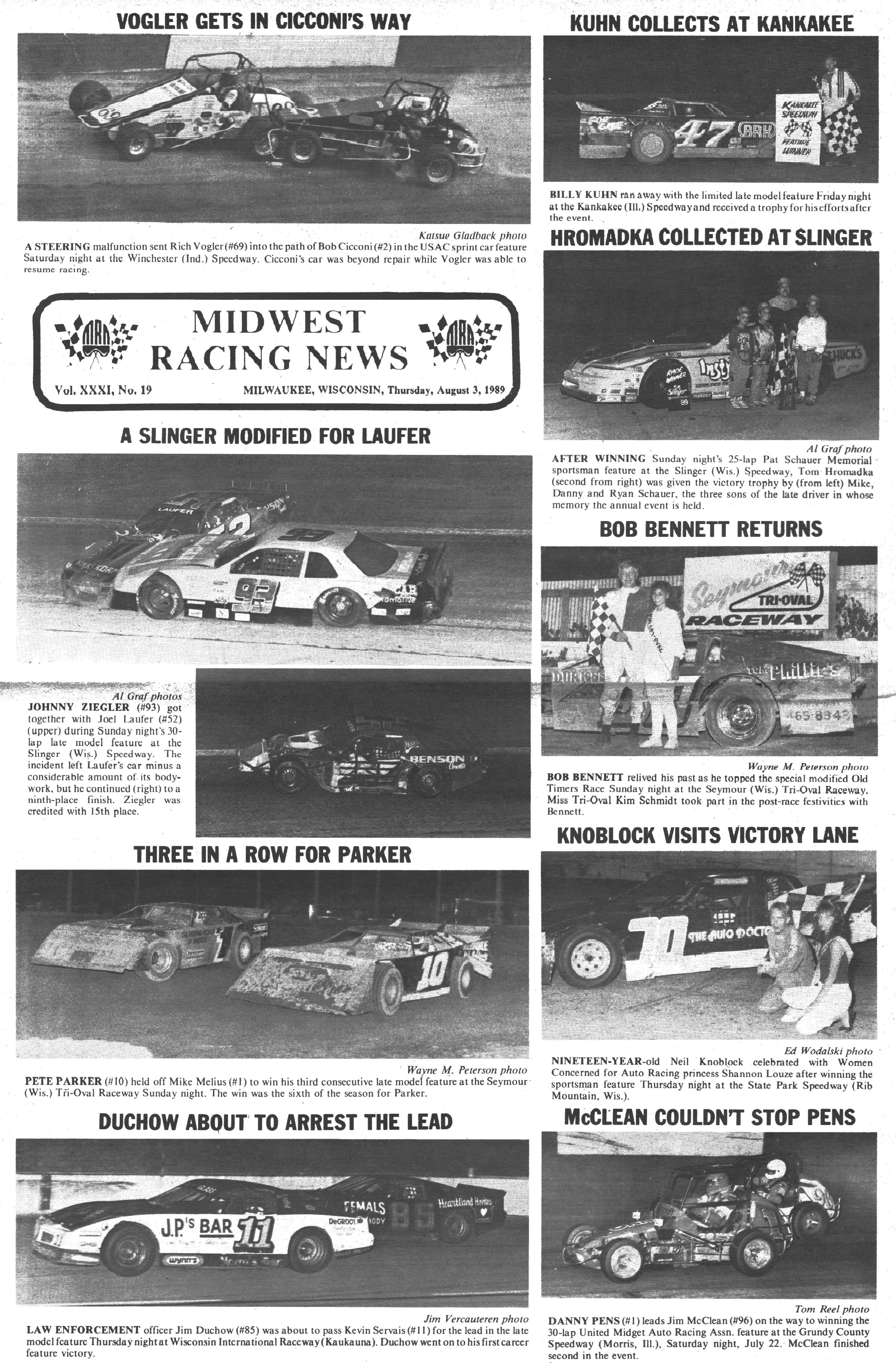 Midwest Racing News back cover