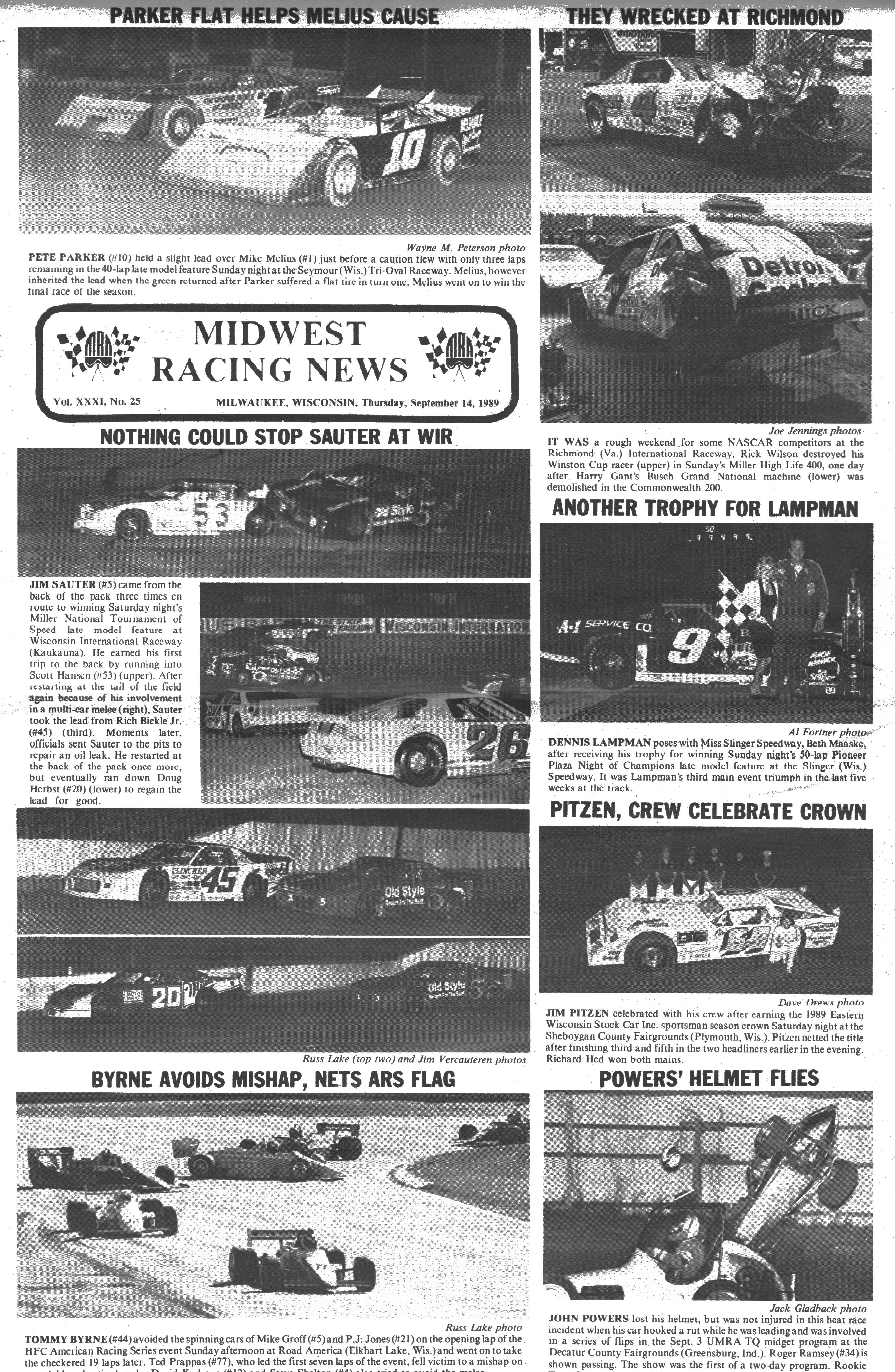 Midwest Racing News back cover