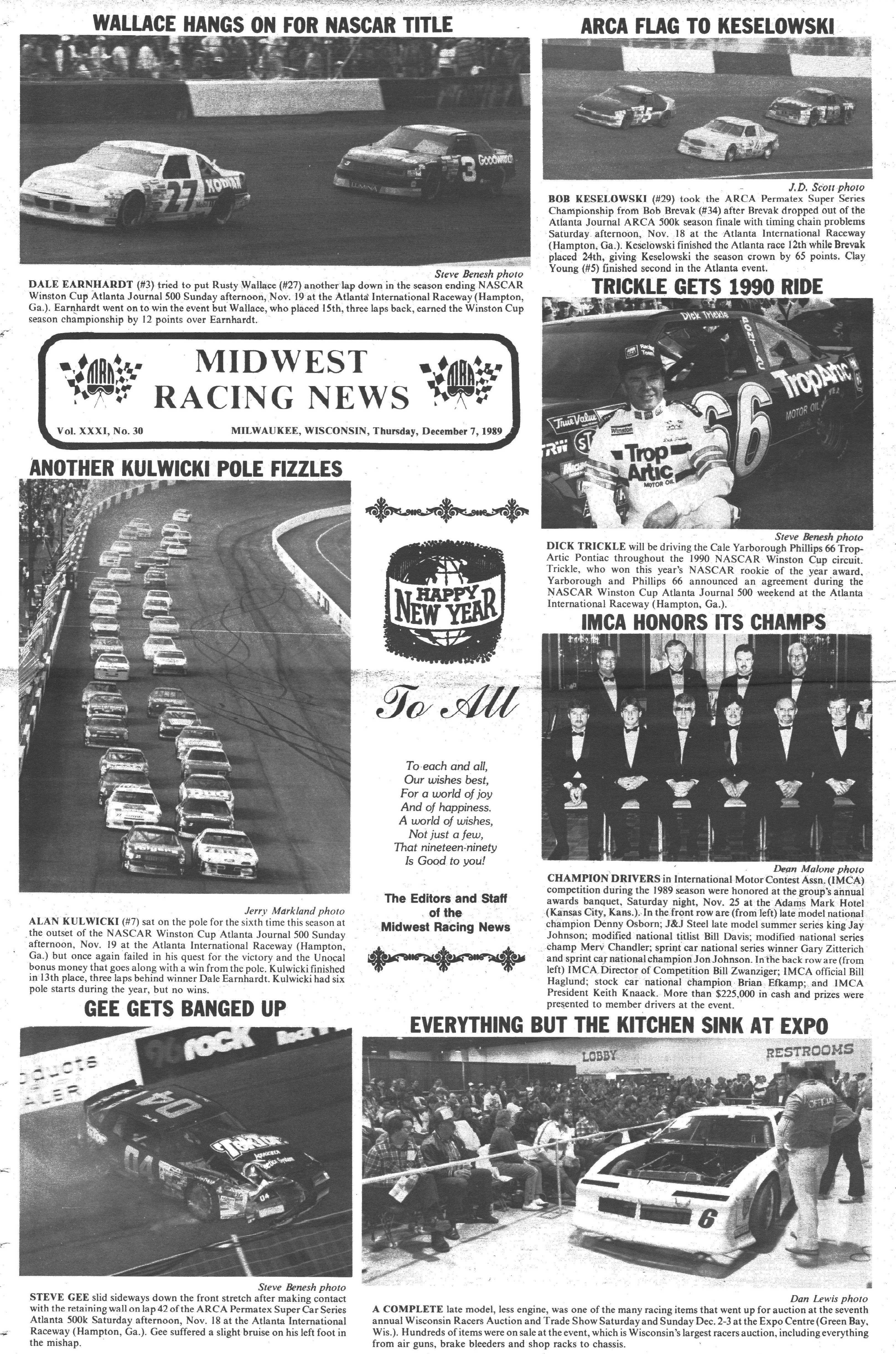 Midwest Racing News back cover