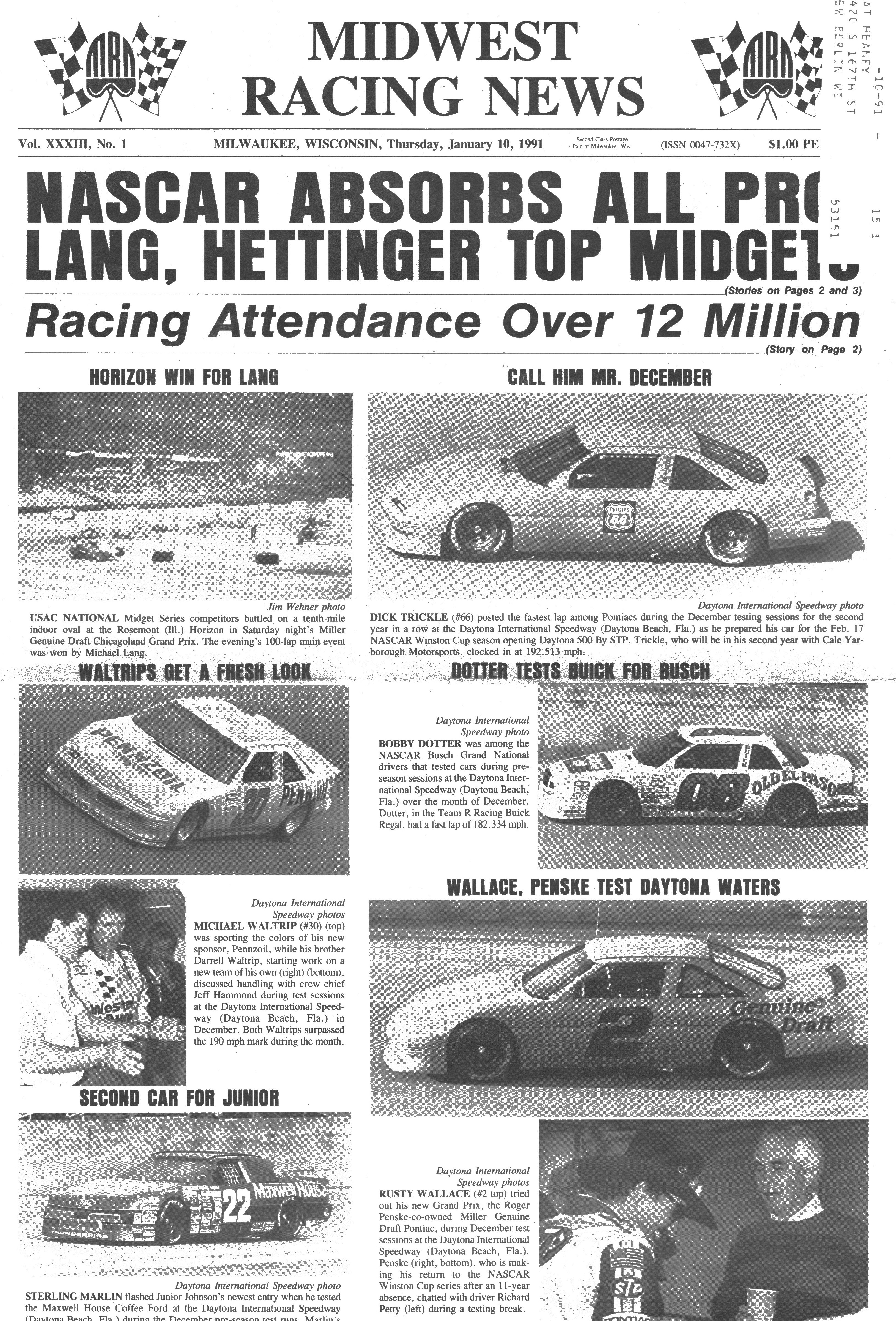 Midwest Racing News 1991