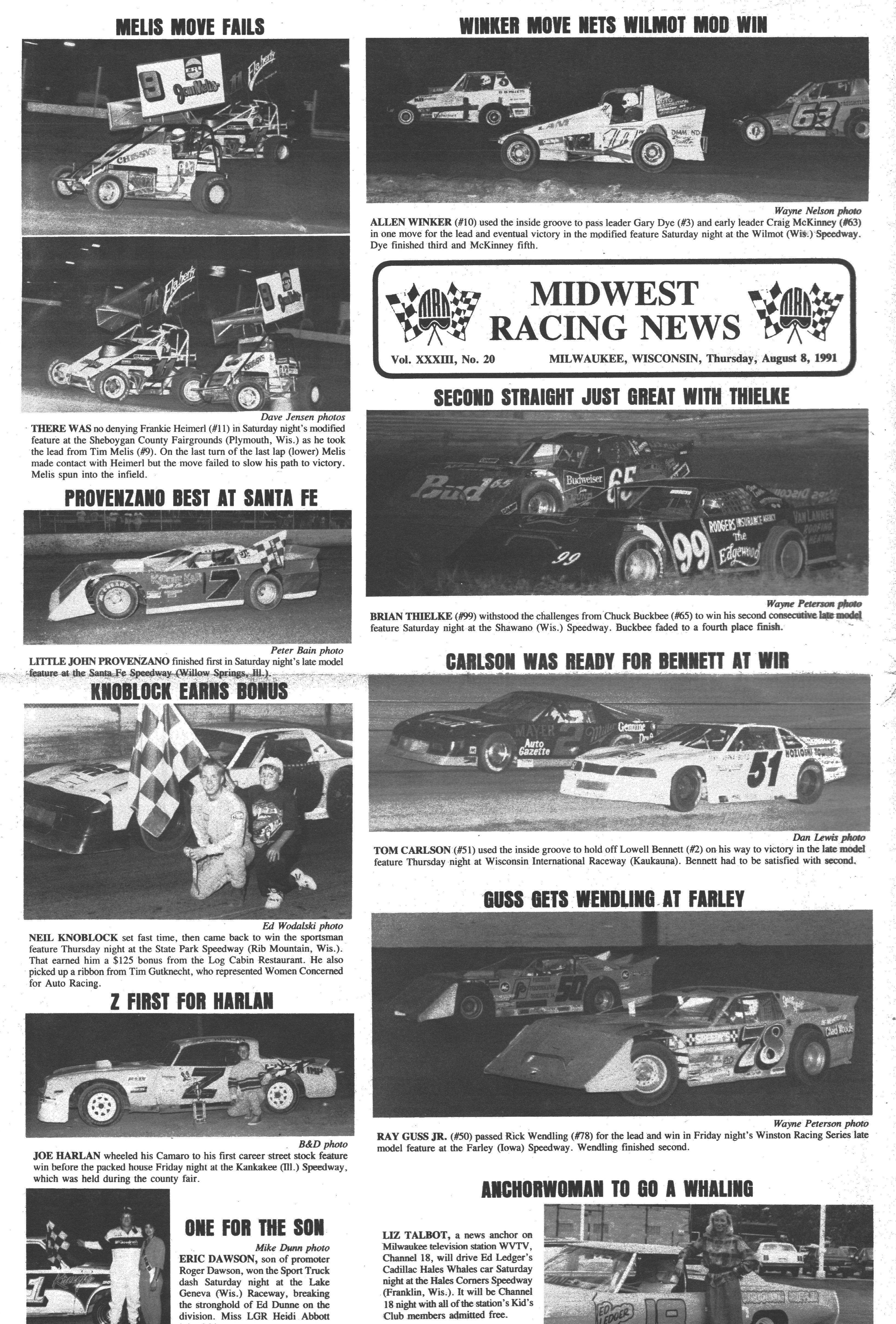 Midwest Racing News back cover