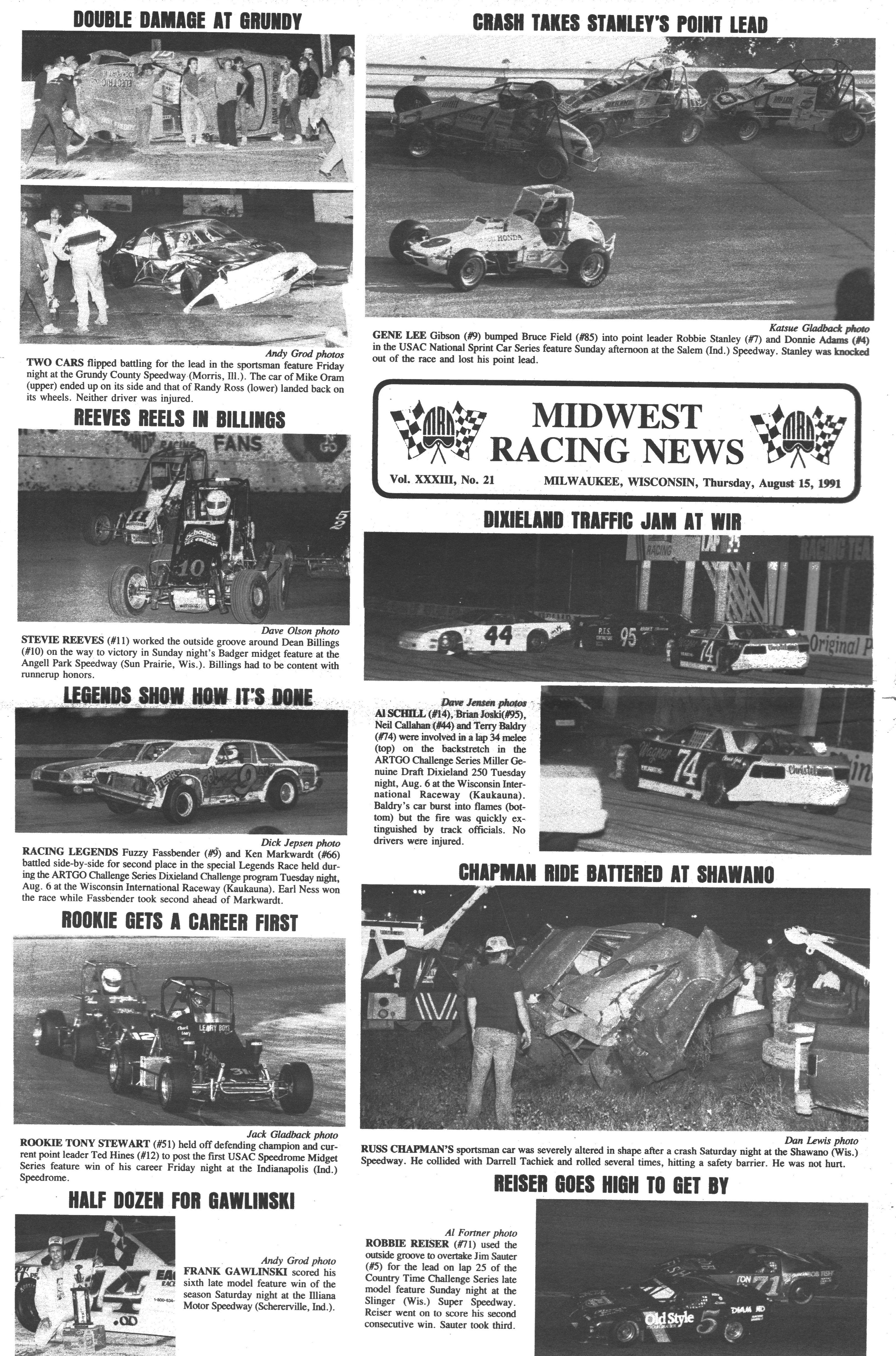 Midwest Racing News back cover
