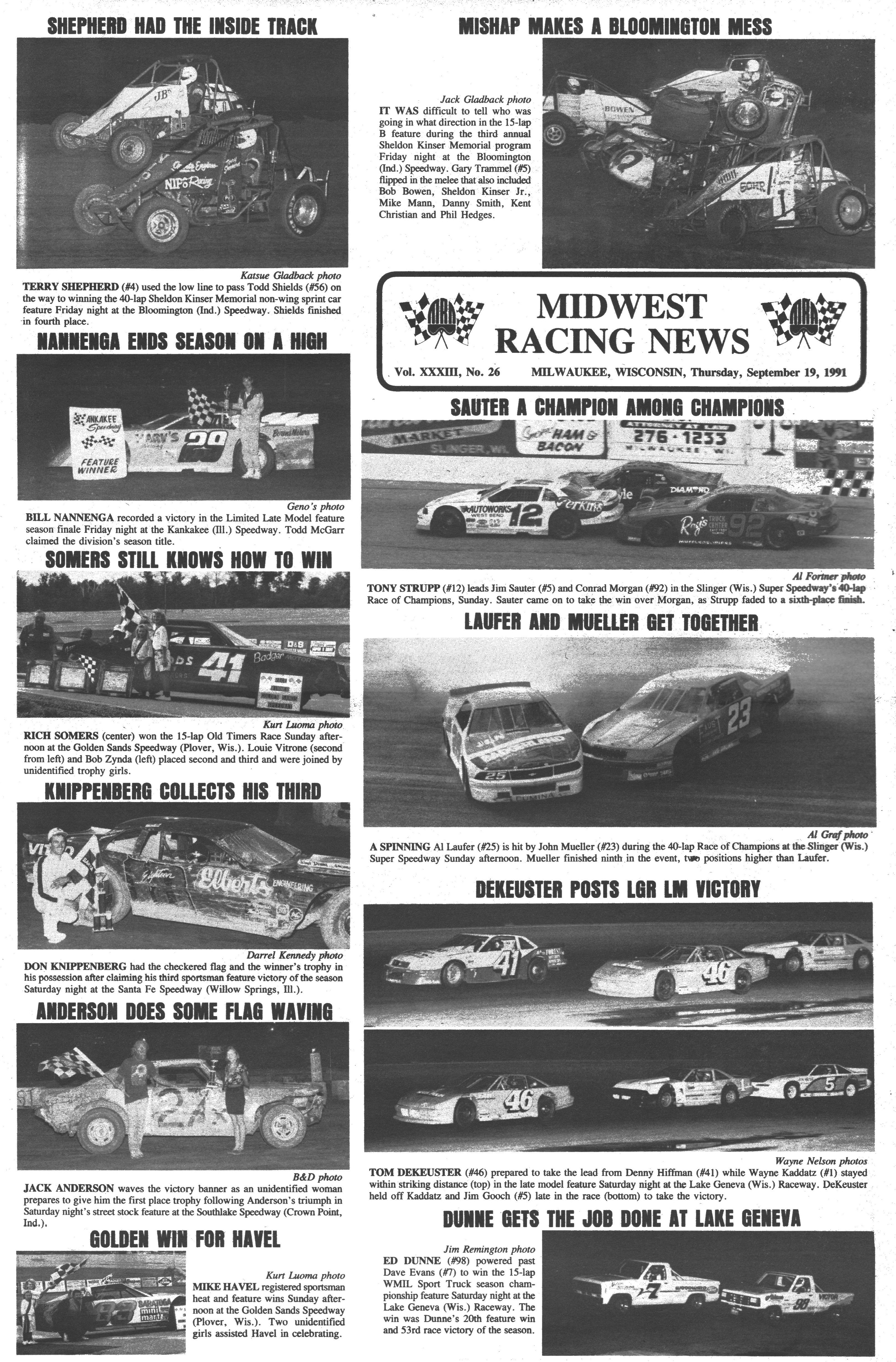 Midwest Racing News back cover
