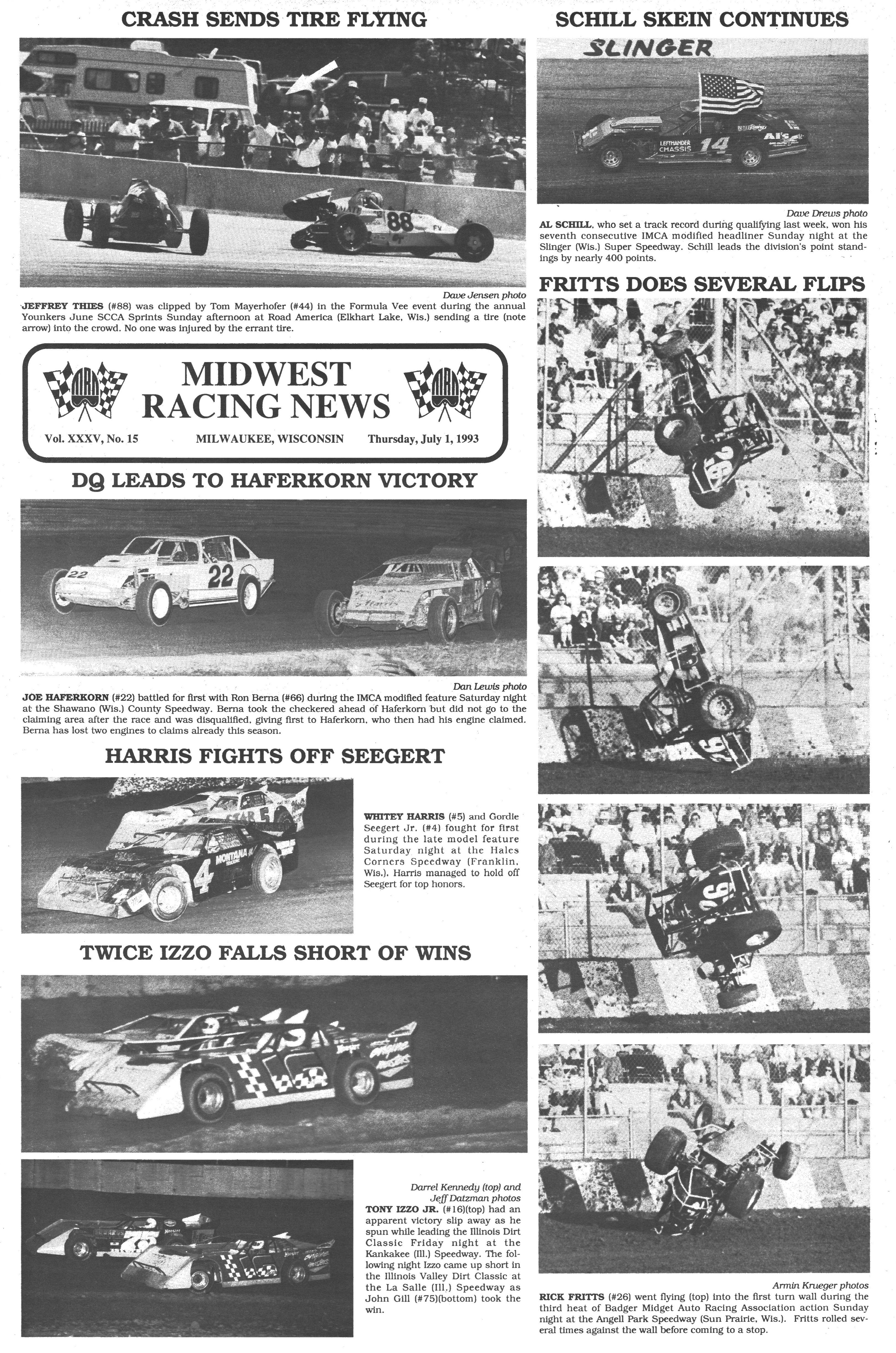 Midwest Racing News back cover