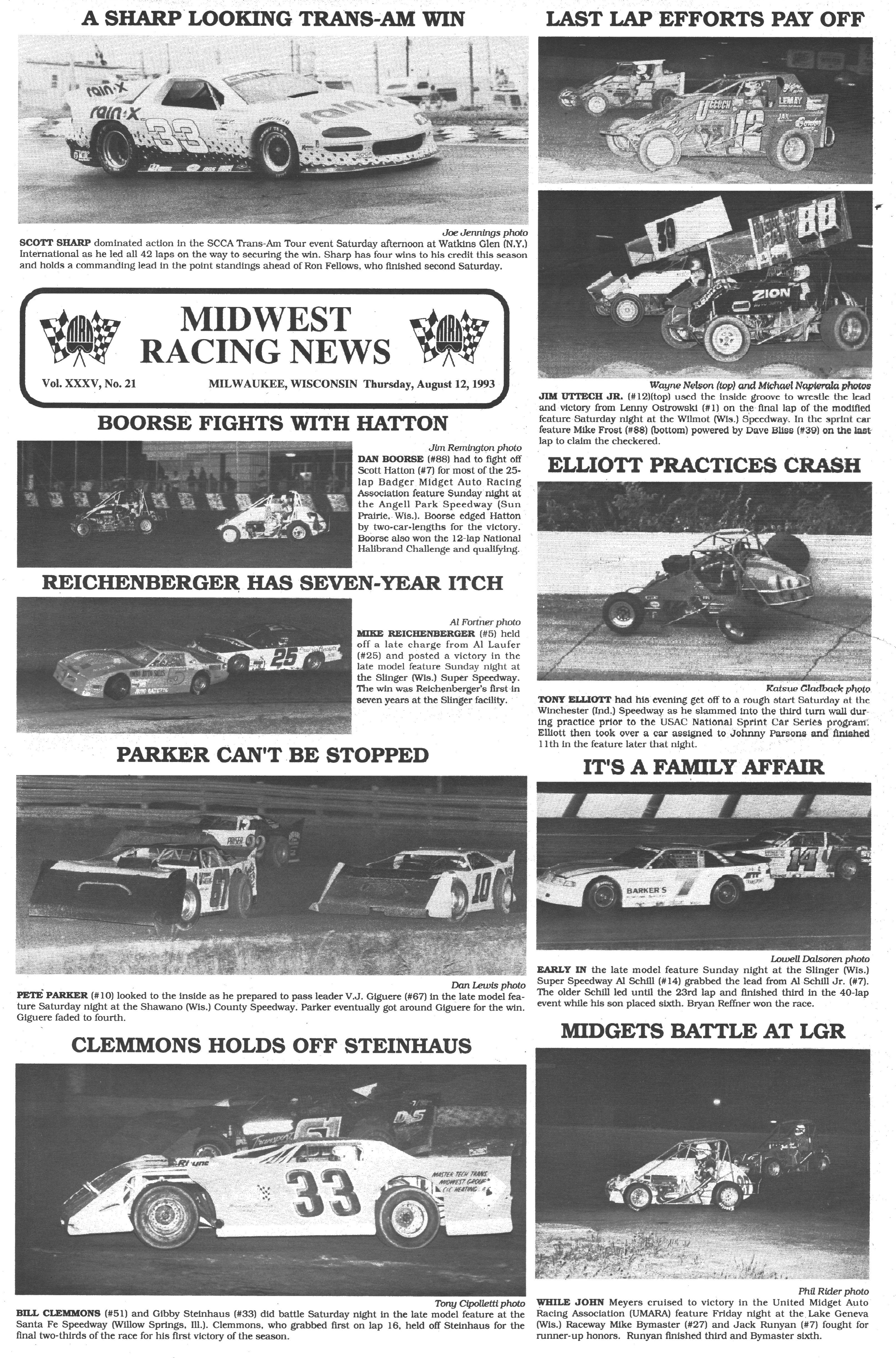 Midwest Racing News back cover